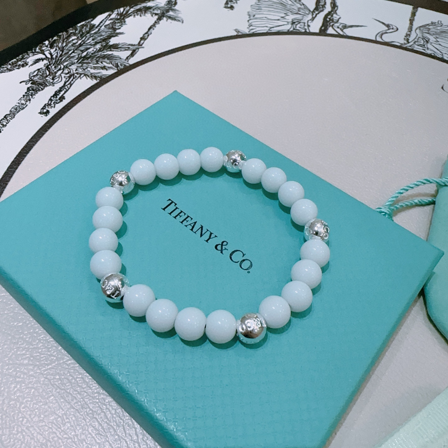 Tiffany & Co. Agate Silver Bracelet, Celebrity Style, Unisex 2 i1760523729214 1024 0 0