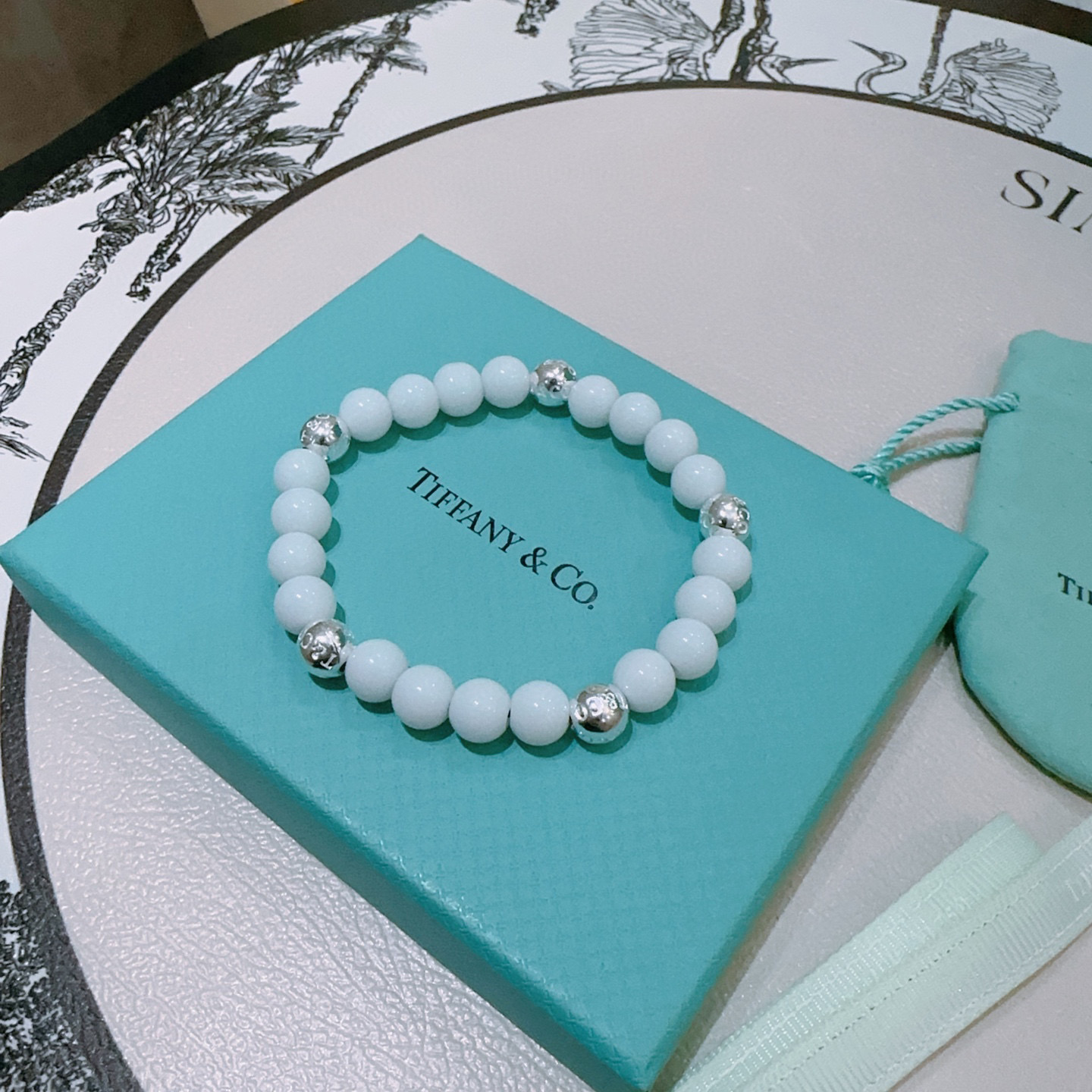 Tiffany & Co. Agate Silver Bracelet, Celebrity Style, Unisex 6 i1760523729214 2760 0 4