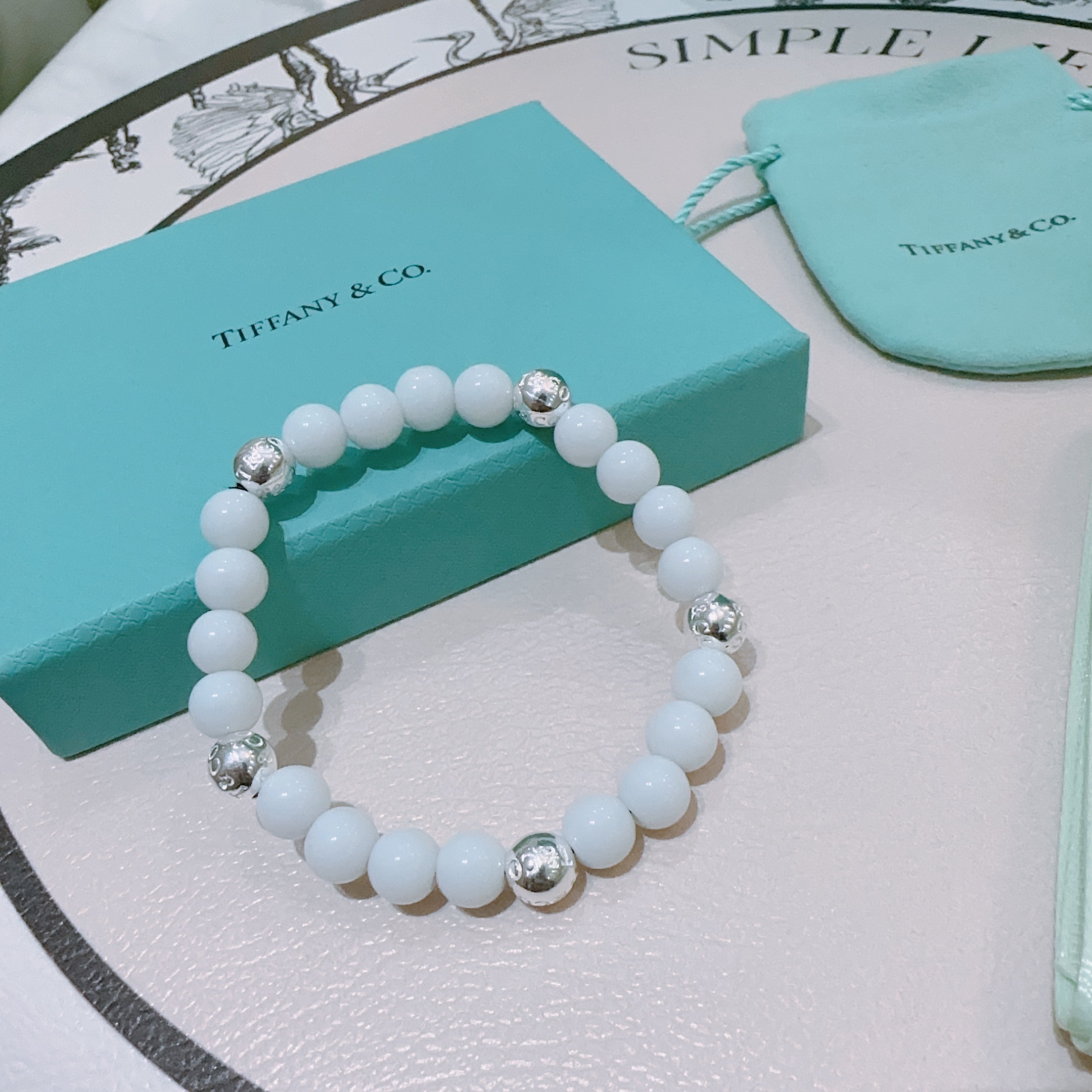 Tiffany & Co. Agate Silver Bracelet, Celebrity Style, Unisex 5 i1760523729214 9455 0 3