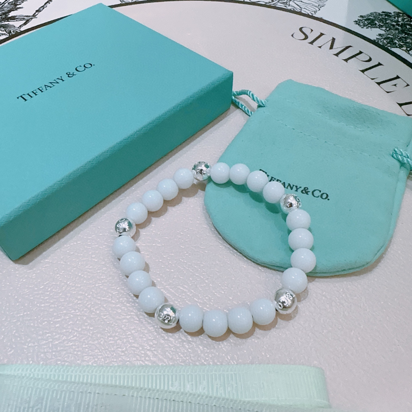 Tiffany & Co. Agate Silver Bracelet, Celebrity Style, Unisex 4 i1760523730338 4570 0 2