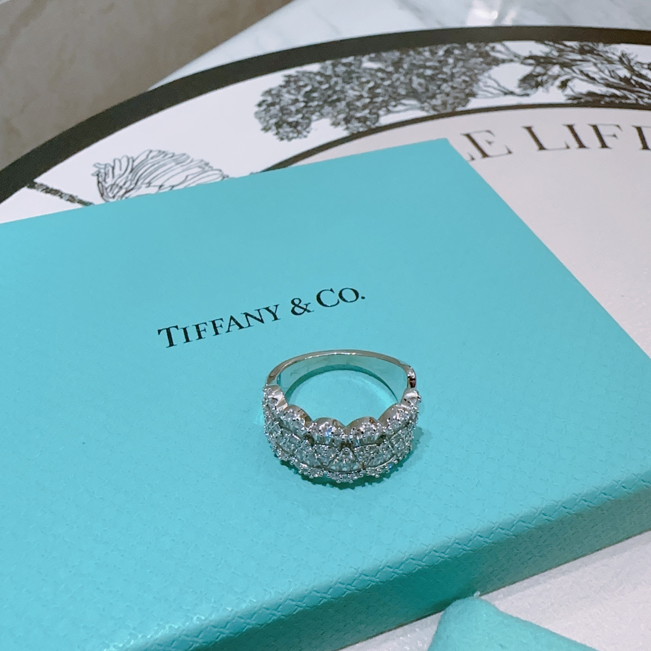 Tiffany & Co. V Gold Platinum Plated Adjustable Ring 3 i1760523785660 6418 0 1