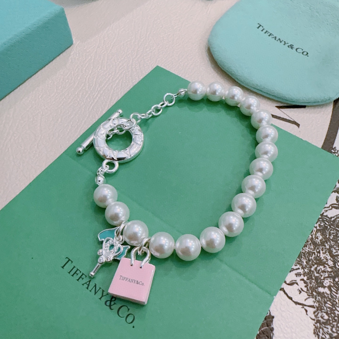 正品新款蒂芙尼手链🩵 TIFFNY&CO. 专柜精工版本 多元素玛瑙银风格手链 明星同款 复古做旧风 原