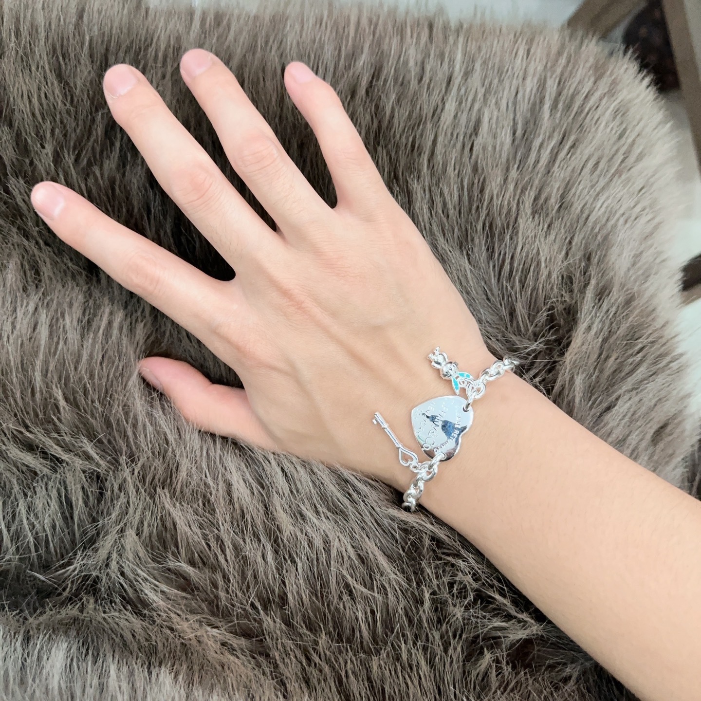 正品新款蒂芙尼手链🩵 TIFFNY&CO. 专柜精工银版本 明星同款 复古做旧风 原版复刻 纯手工打造 