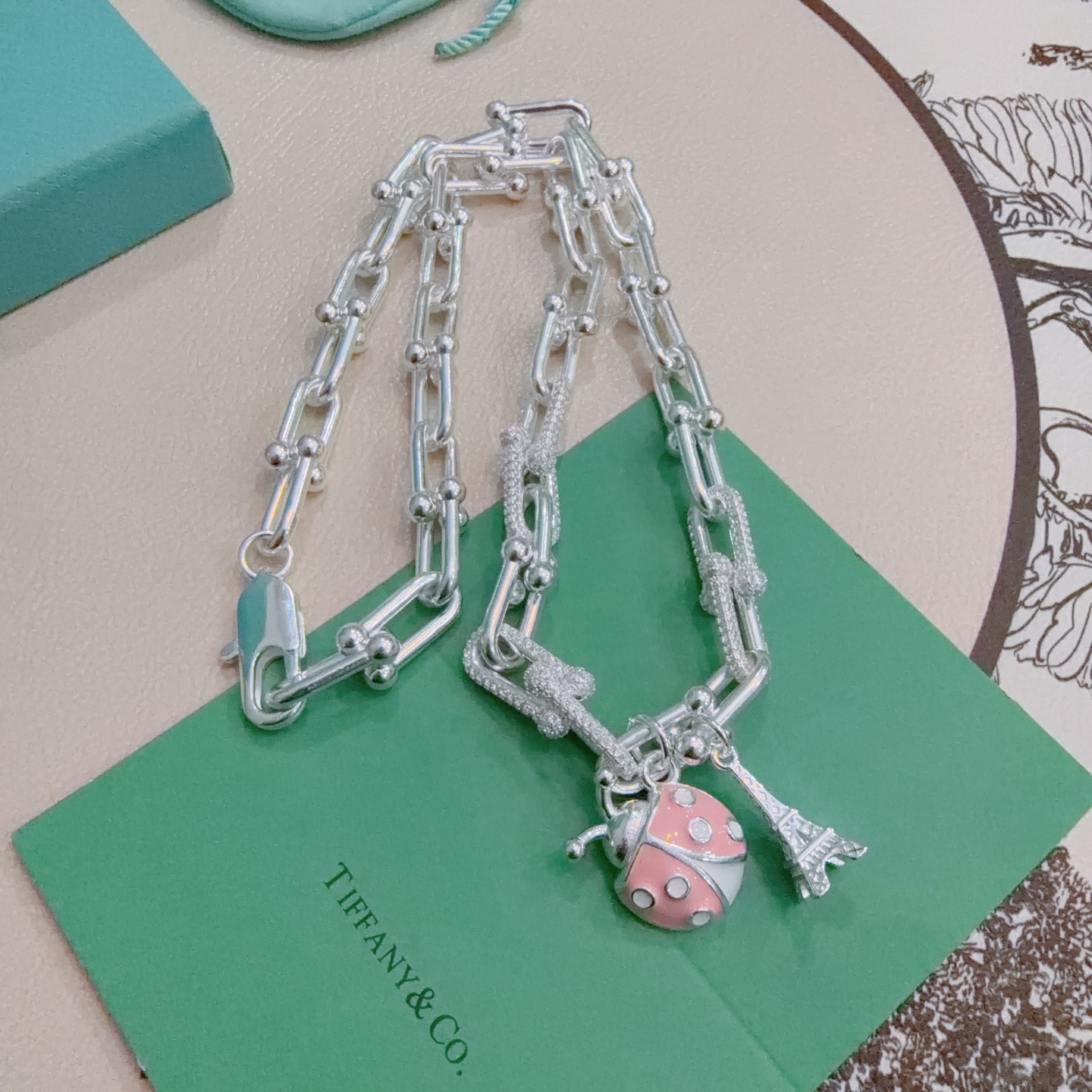 新款蒂芙尼项链TIFFNY&CO. 专柜精工银版本 明星同款 复古做旧风 原版复刻 纯手工打造 ～正品开