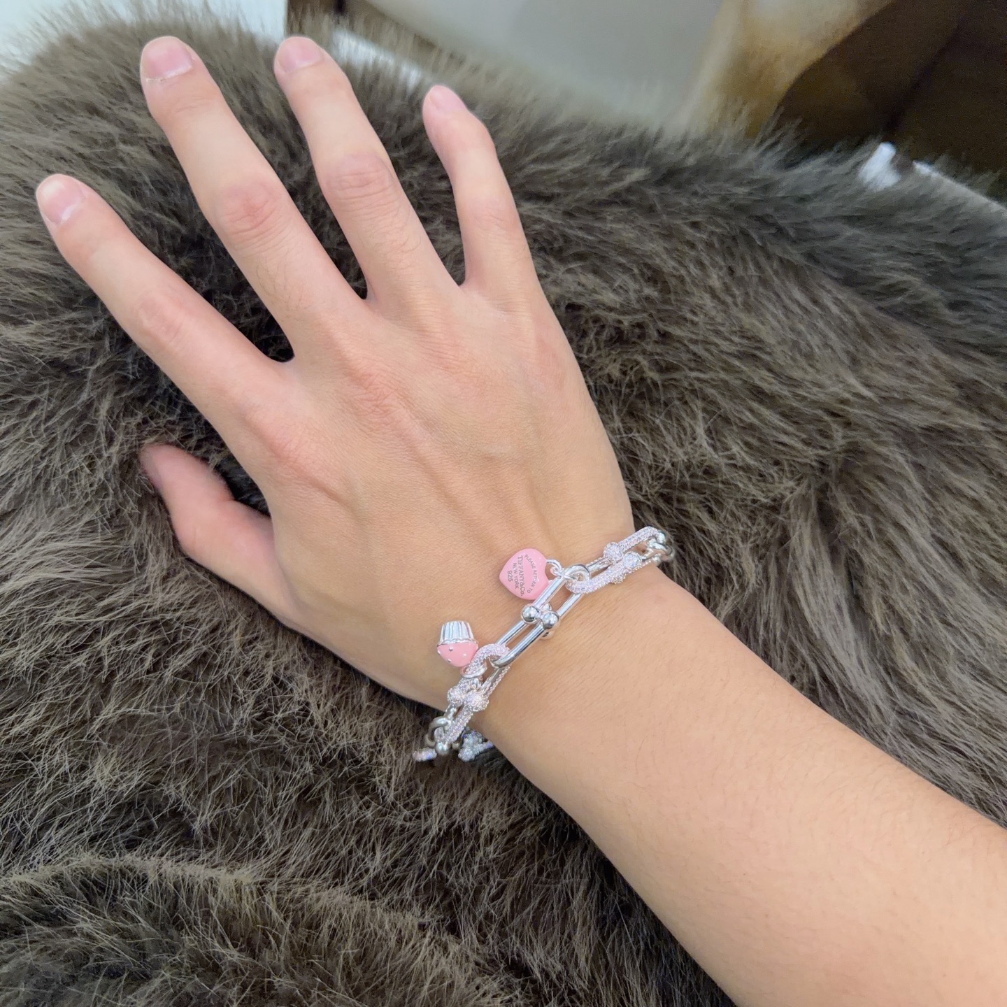 新款蒂芙尼手链TIFFNY&CO. 专柜精工银版本 明星同款 复古做旧风 原版复刻 纯手工打造 ～正品开