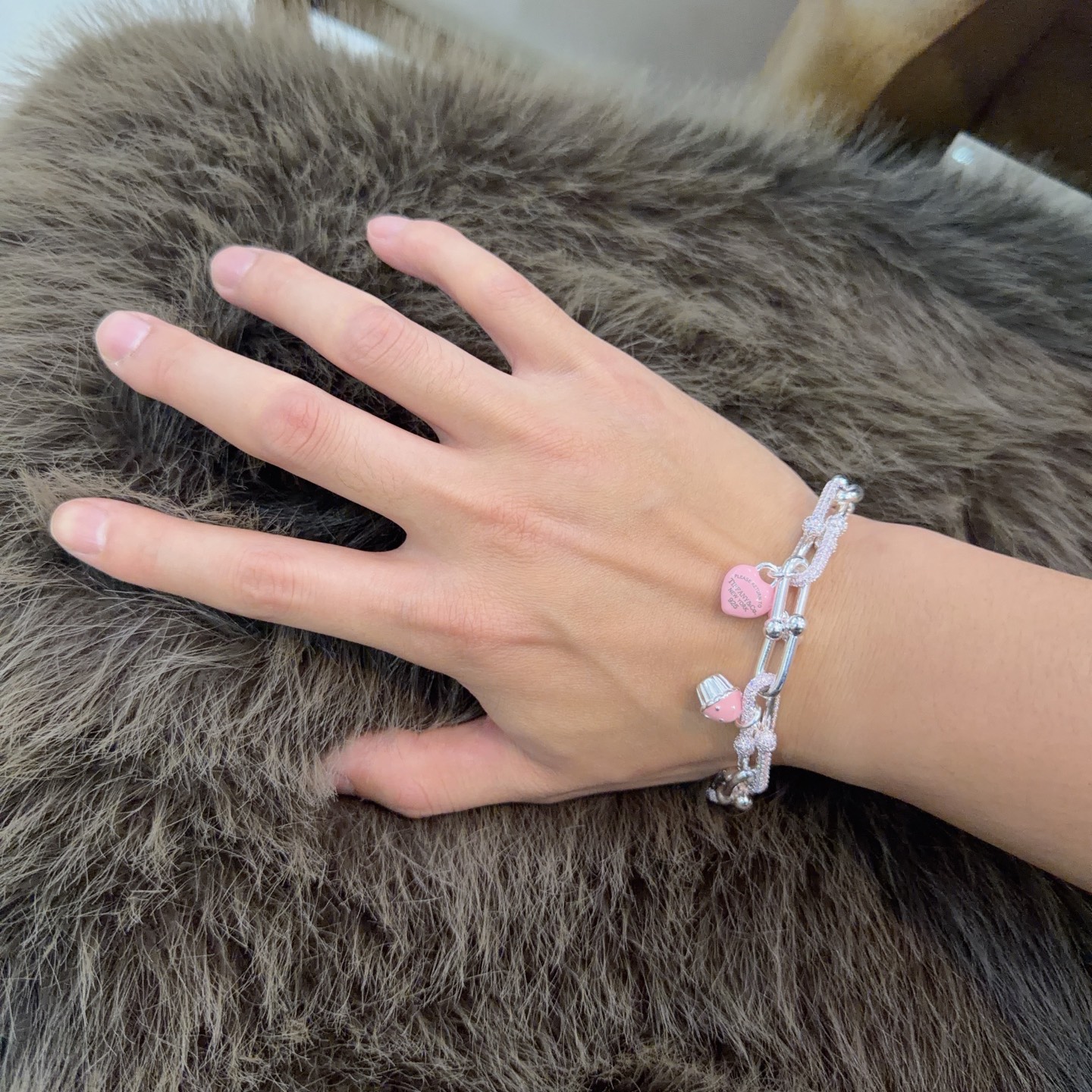 新款蒂芙尼手链TIFFNY&CO. 专柜精工银版本 明星同款 复古做旧风 原版复刻 纯手工打造 ～正品开