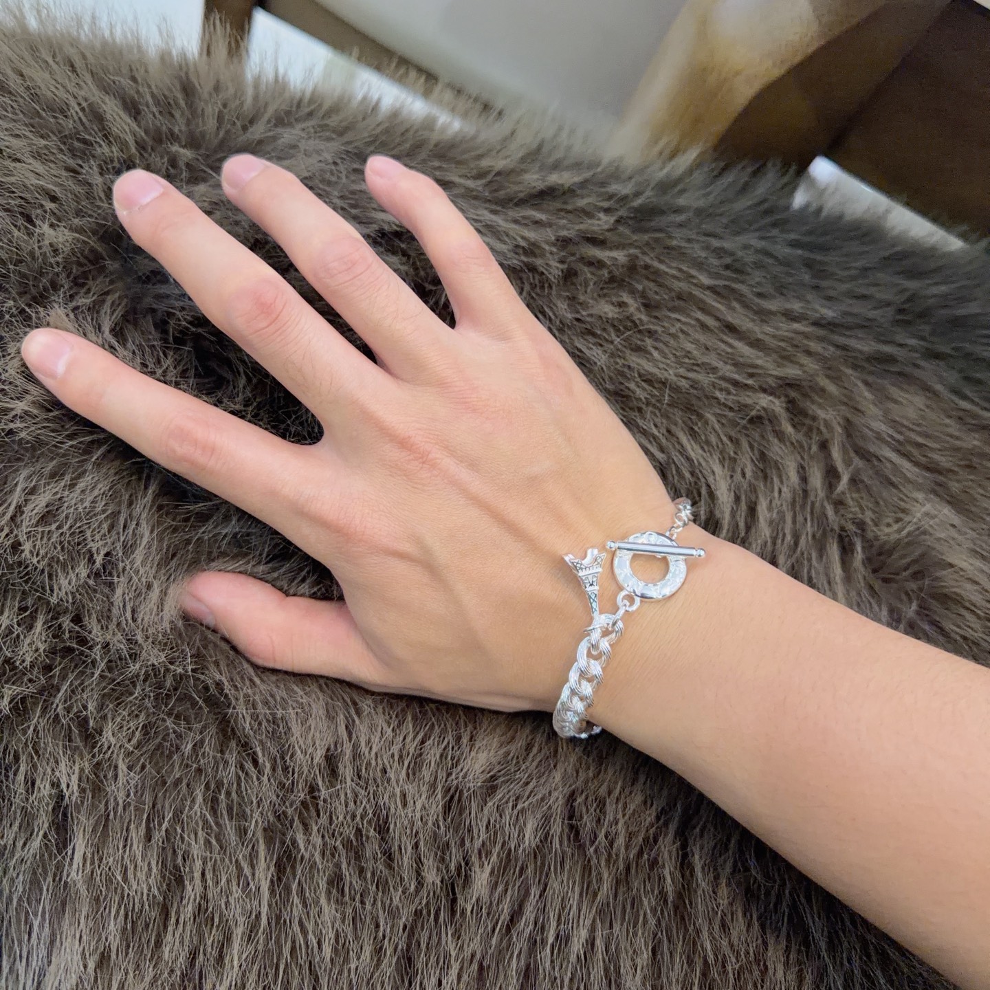 新款蒂芙尼手链TIFFNY&CO. 专柜精工银版本 明星同款 复古做旧风 原版复刻 纯手工打造 ～正品开