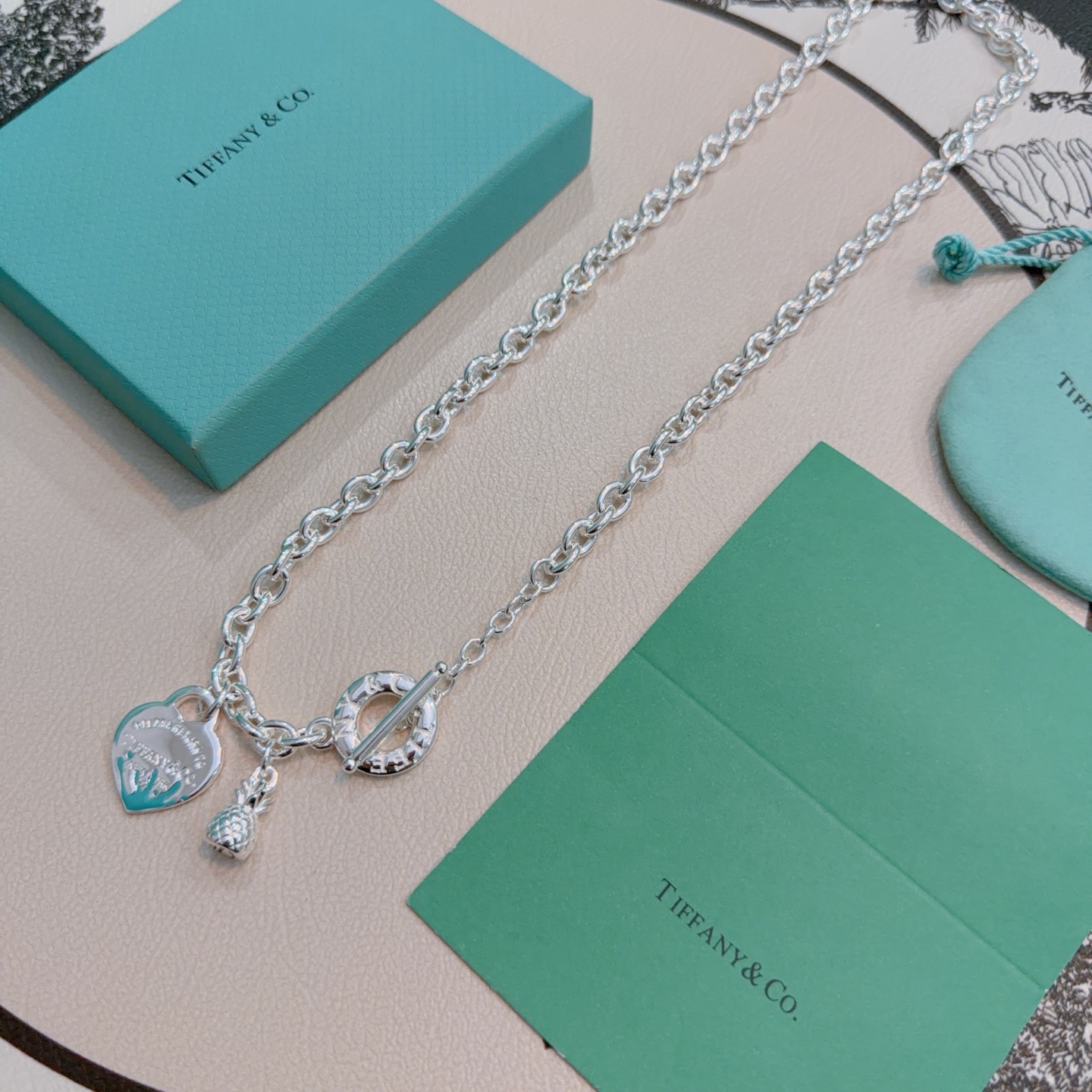新款蒂芙尼项链TIFFNY&CO. 专柜精工银版本 明星同款 复古做旧风 原版复刻 纯手工打造 ～正品开