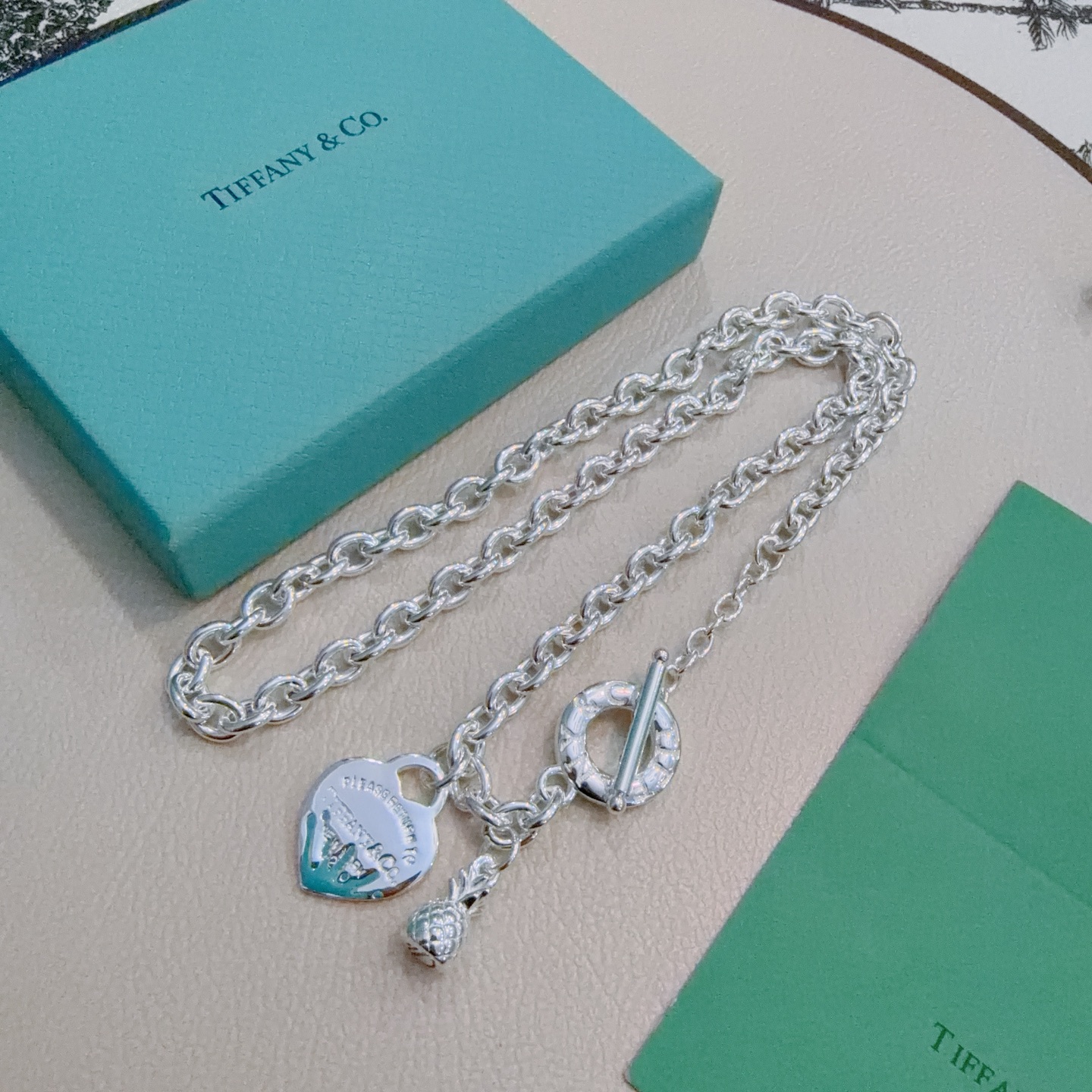新款蒂芙尼项链TIFFNY&CO. 专柜精工银版本 明星同款 复古做旧风 原版复刻 纯手工打造 ～正品开