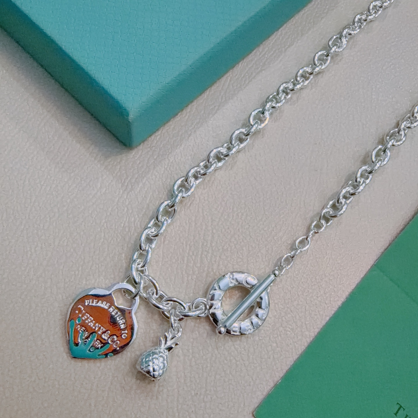 新款蒂芙尼项链TIFFNY&CO. 专柜精工银版本 明星同款 复古做旧风 原版复刻 纯手工打造 ～正品开