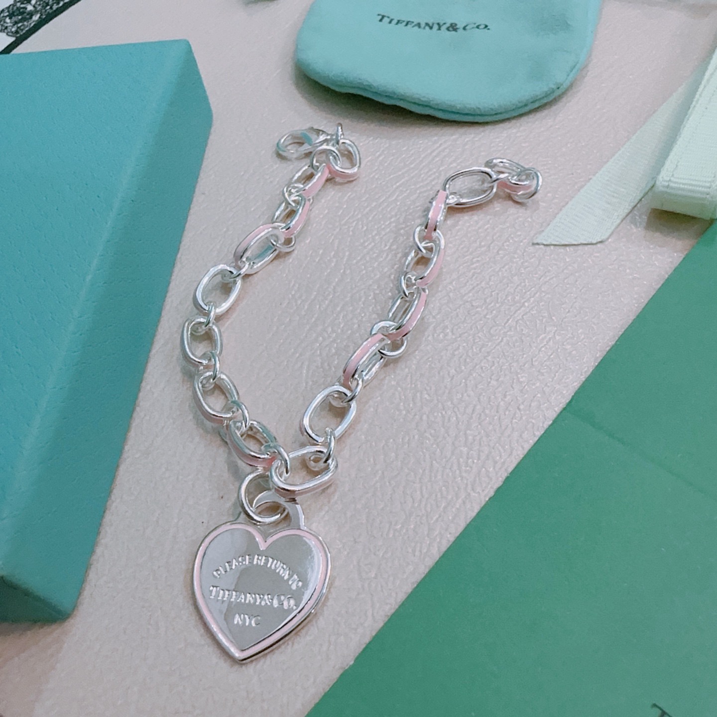 蒂芙尼手链🩵 TIFFNY&CO. 专柜精工银版本 明星同款 复古做旧风 原版复刻 纯手工打造 ～正品开
