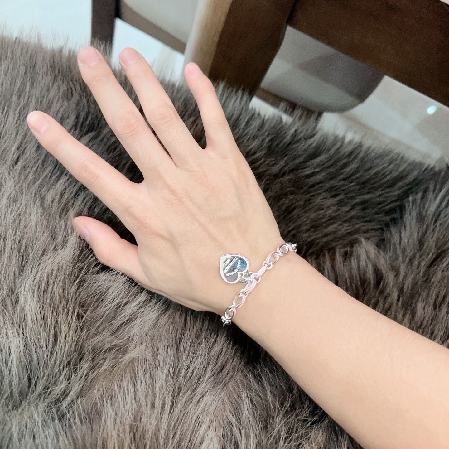 蒂芙尼手链🩵 TIFFNY&CO. 专柜精工银版本 明星同款 复古做旧风 原版复刻 纯手工打造 ～正品开