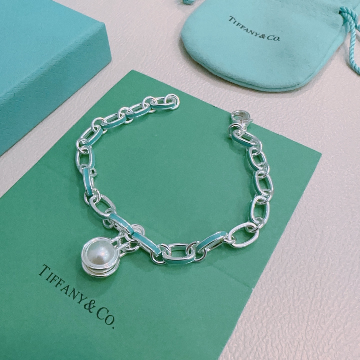 蒂芙尼手链🩵 TIFFNY&CO. 专柜精工银版本 明星同款 复古做旧风 原版复刻 纯手工打造 ～正品开