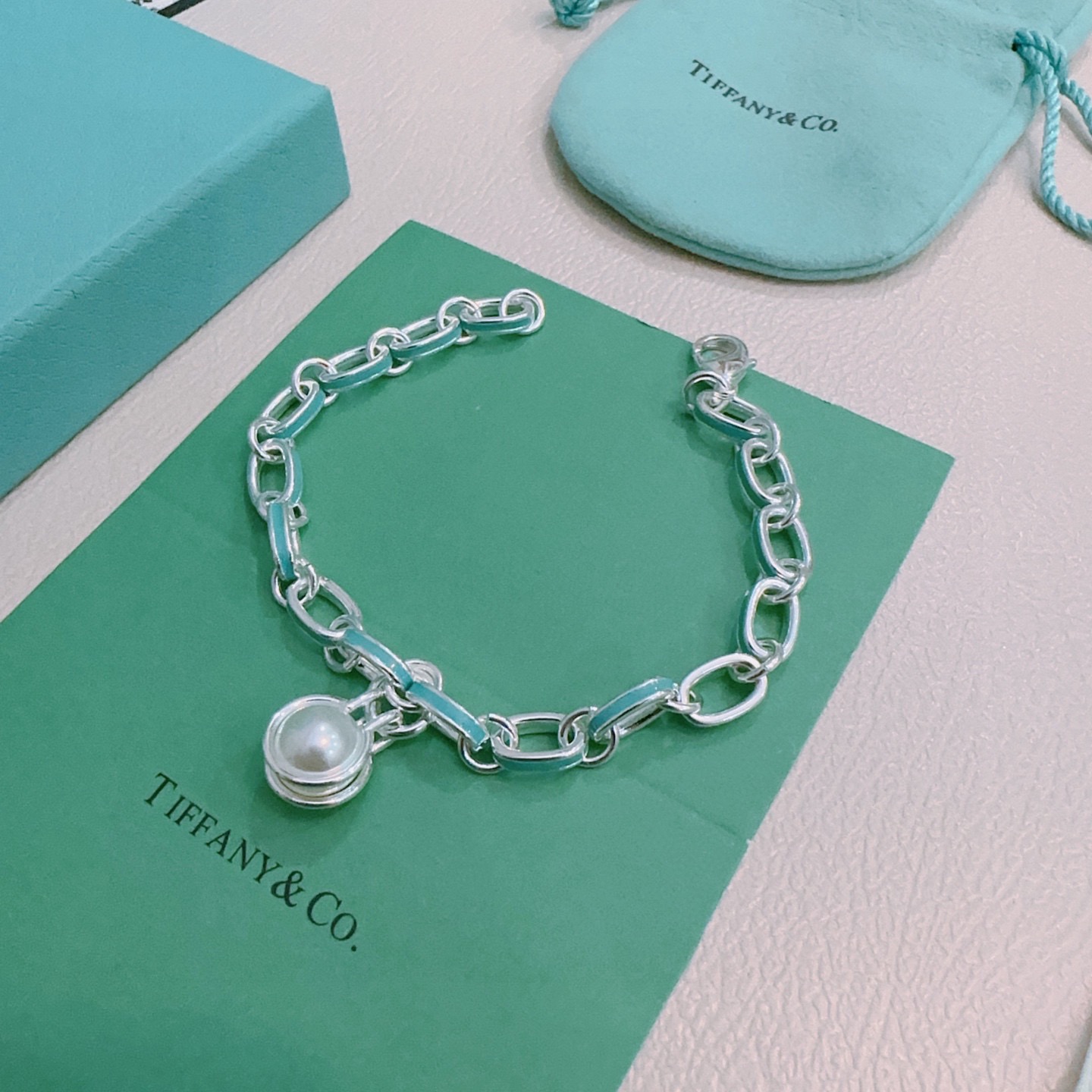 蒂芙尼手链🩵 TIFFNY&CO. 专柜精工银版本 明星同款 复古做旧风 原版复刻 纯手工打造 ～正品开