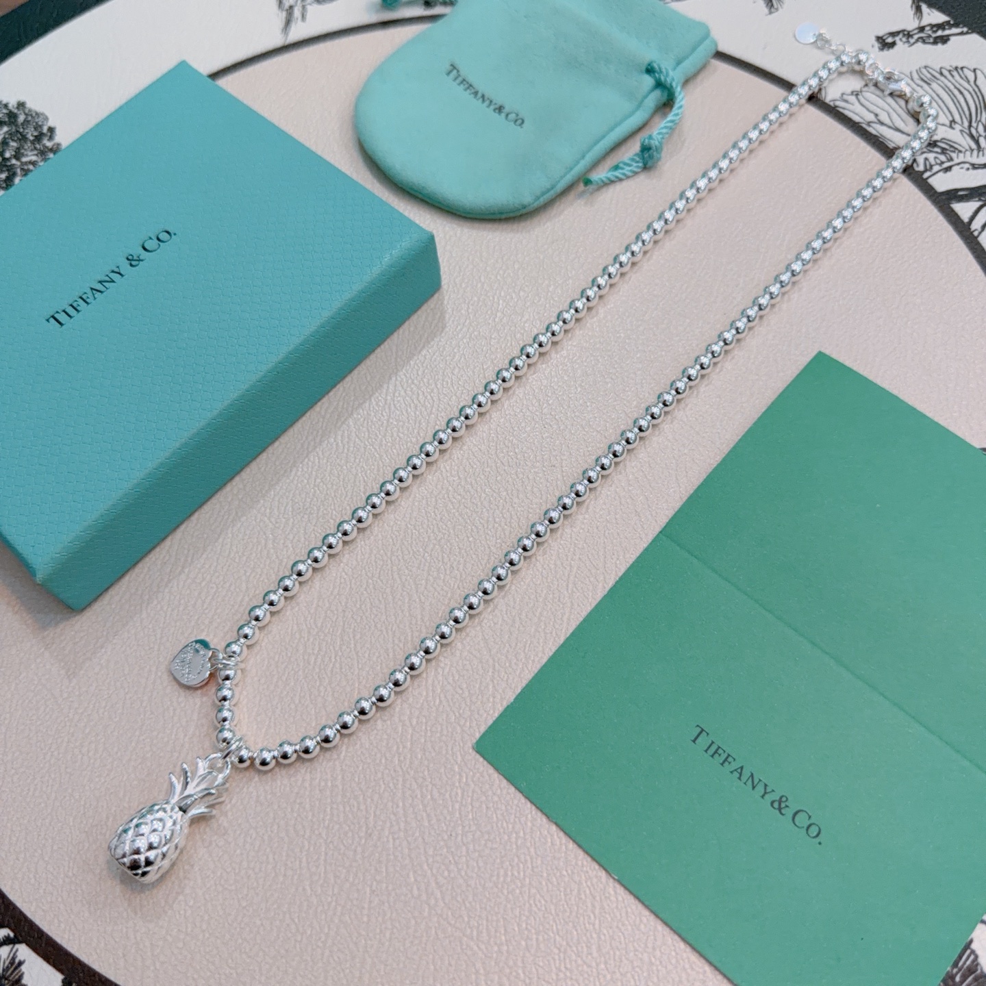 新款蒂芙尼项链TIFFNY&CO. 专柜精工银版本 明星同款 复古做旧风 原版复刻 纯手工打造 ～正品开