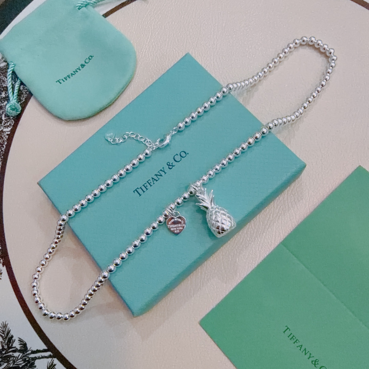 新款蒂芙尼项链TIFFNY&CO. 专柜精工银版本 明星同款 复古做旧风 原版复刻 纯手工打造 ～正品开