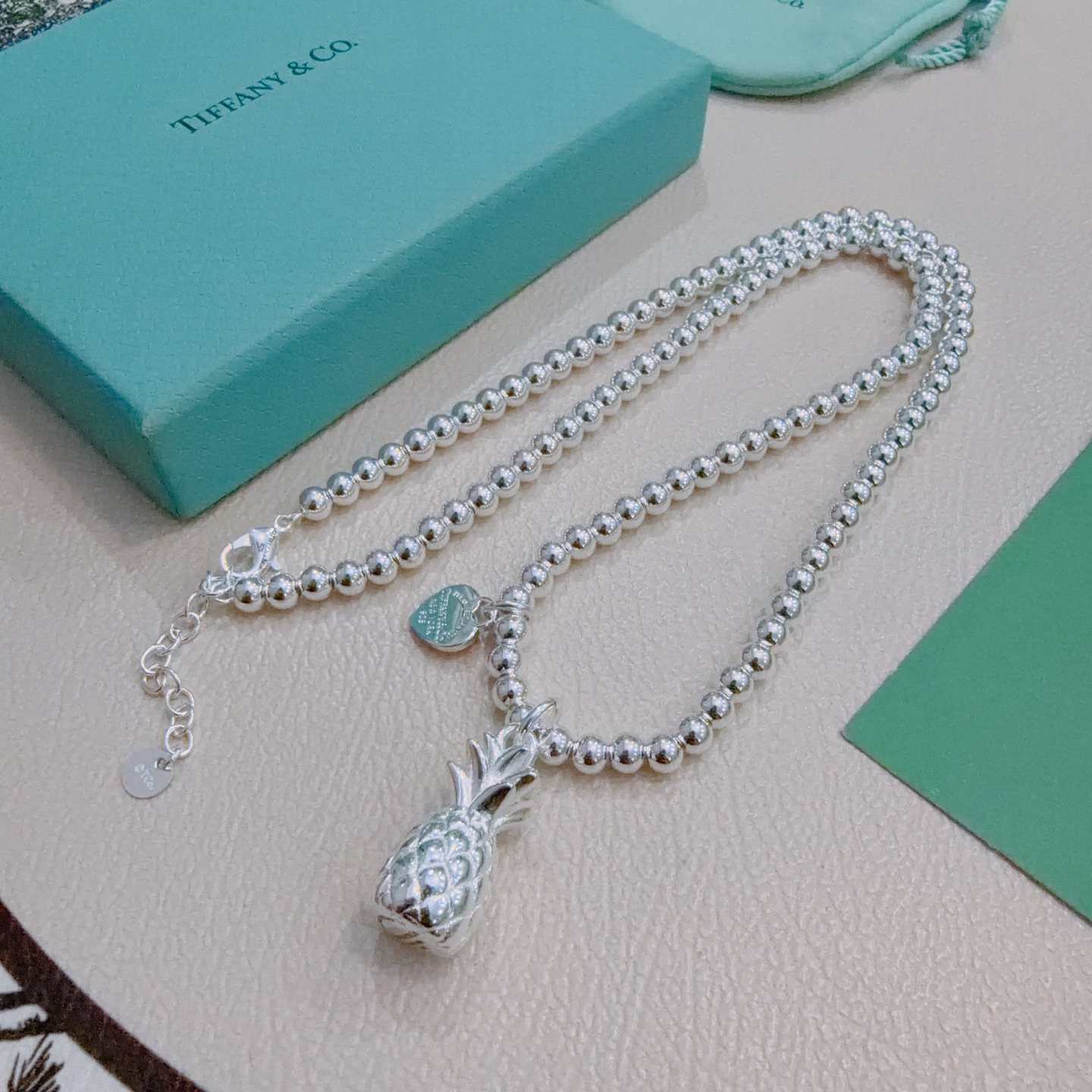 新款蒂芙尼项链TIFFNY&CO. 专柜精工银版本 明星同款 复古做旧风 原版复刻 纯手工打造 ～正品开