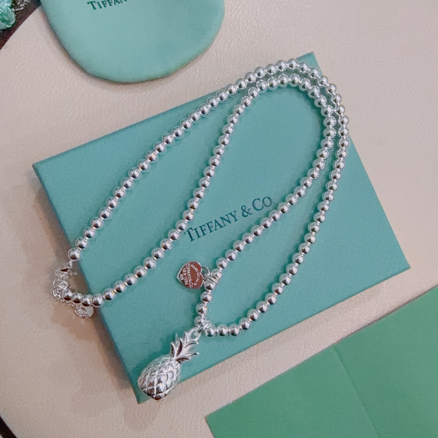 新款蒂芙尼项链TIFFNY&CO. 专柜精工银版本 明星同款 复古做旧风 原版复刻 纯手工打造 ～正品开