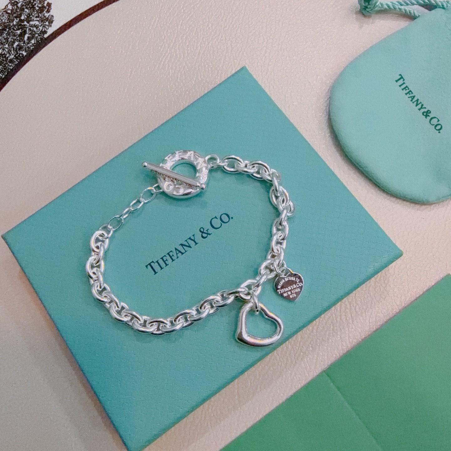 新款蒂芙尼手链TIFFNY&CO. 专柜精工银版本 明星同款 复古做旧风 原版复刻 纯手工打造 ～正品开
