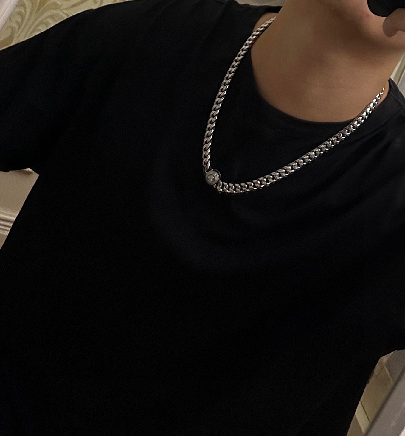 高品质范思哲项链美杜莎头像原单货专柜新款开模复古潮流时尚必备 男女均可佩戴 情侣款同款 摇滚朋克泰银风格