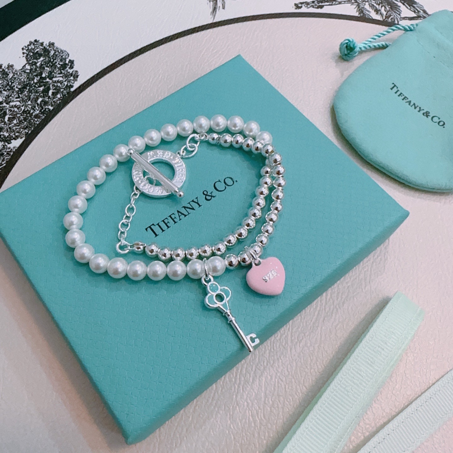 蒂芙尼手链🩵 TIFFNY&CO. 专柜精工银版本 明星同款 复古做旧风 原版复刻 纯手工打造 ～正品开