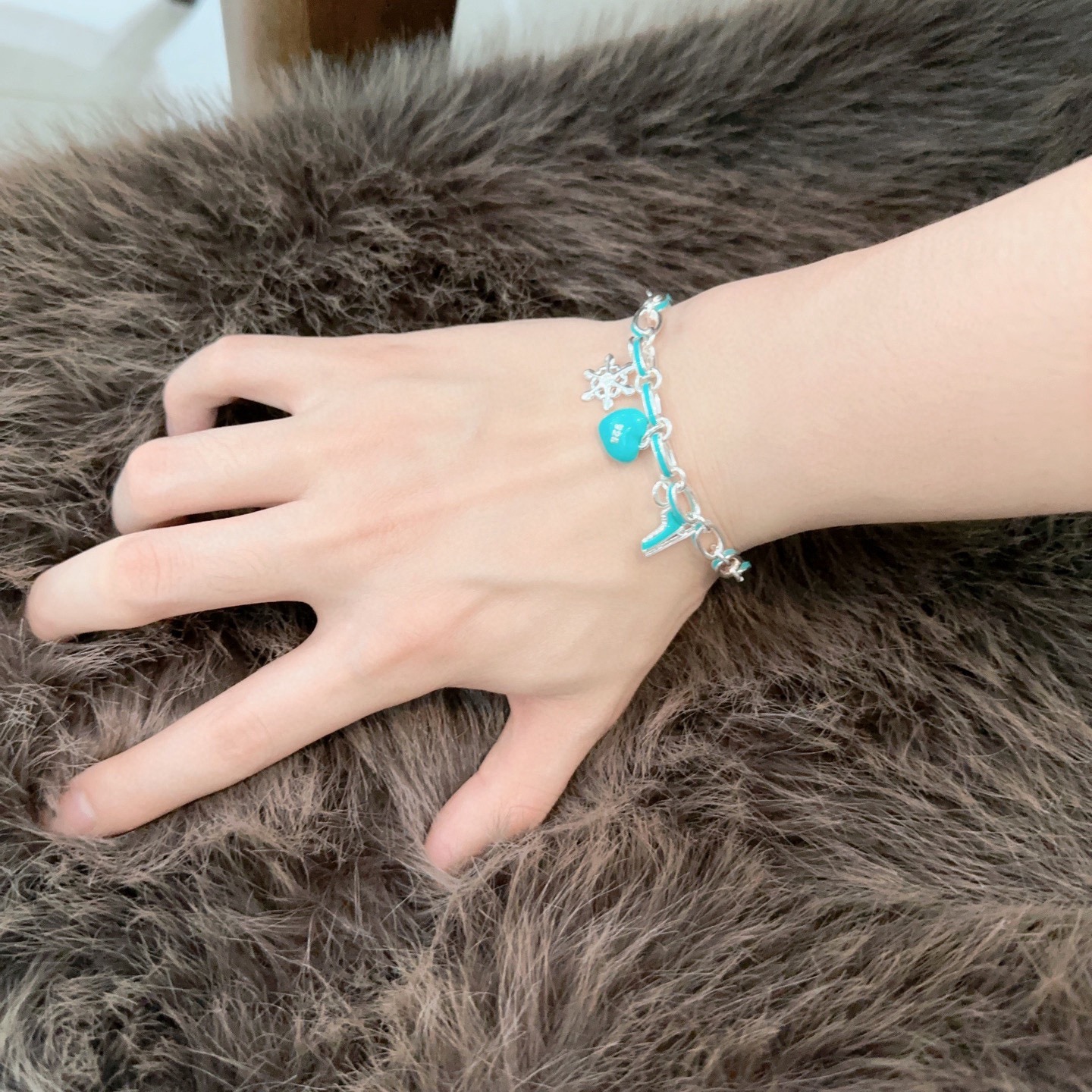 蒂芙尼手链🩵 TIFFNY&CO. 专柜精工银版本 明星同款 复古做旧风 原版复刻 纯手工打造 ～正品开