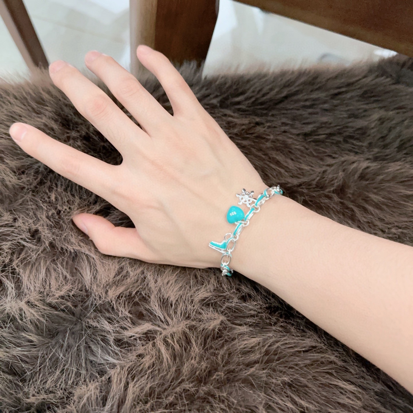 蒂芙尼手链🩵 TIFFNY&CO. 专柜精工银版本 明星同款 复古做旧风 原版复刻 纯手工打造 ～正品开