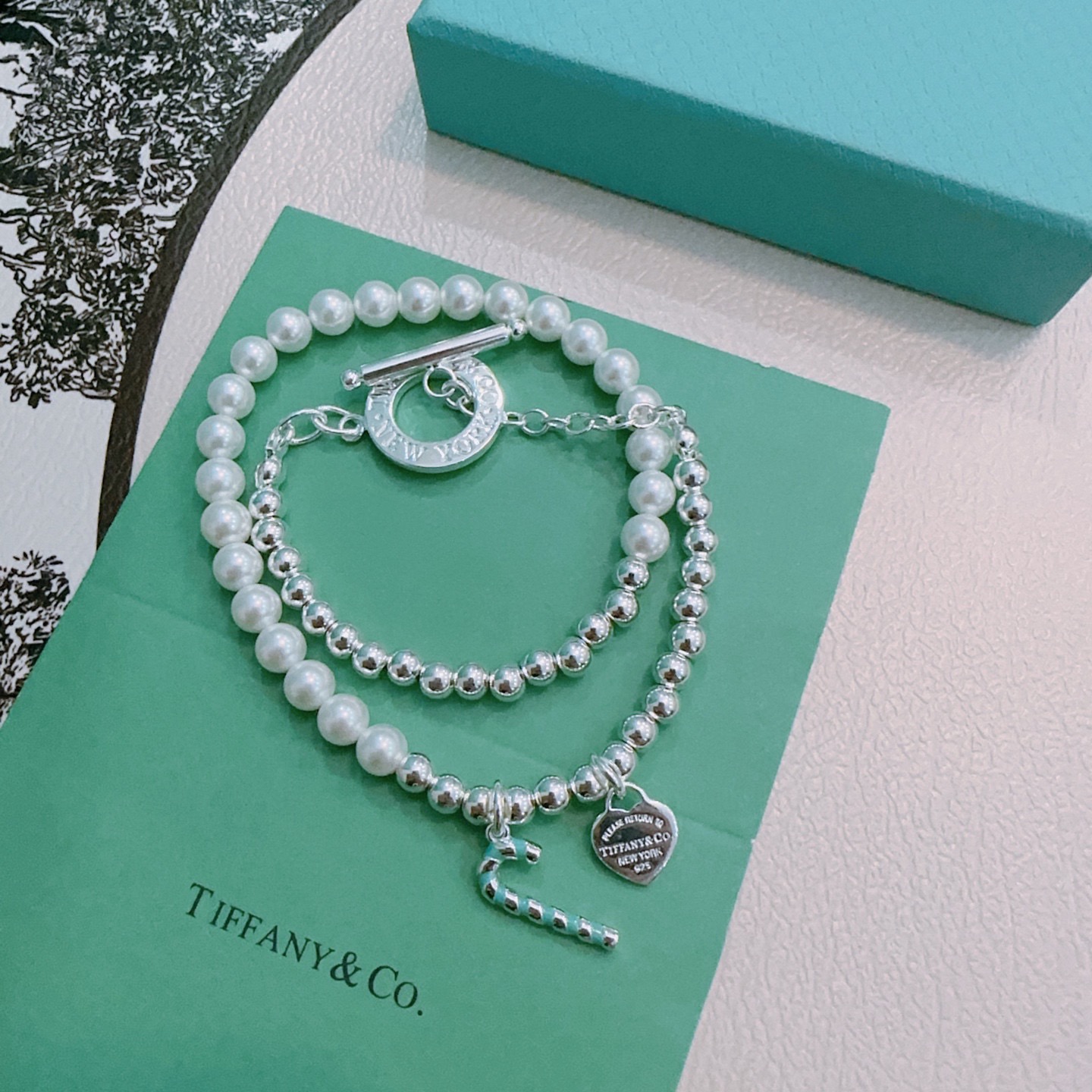 蒂芙尼手链🩵 TIFFNY&CO. 专柜精工银版本 明星同款 复古做旧风 原版复刻 纯手工打造 ～正品开