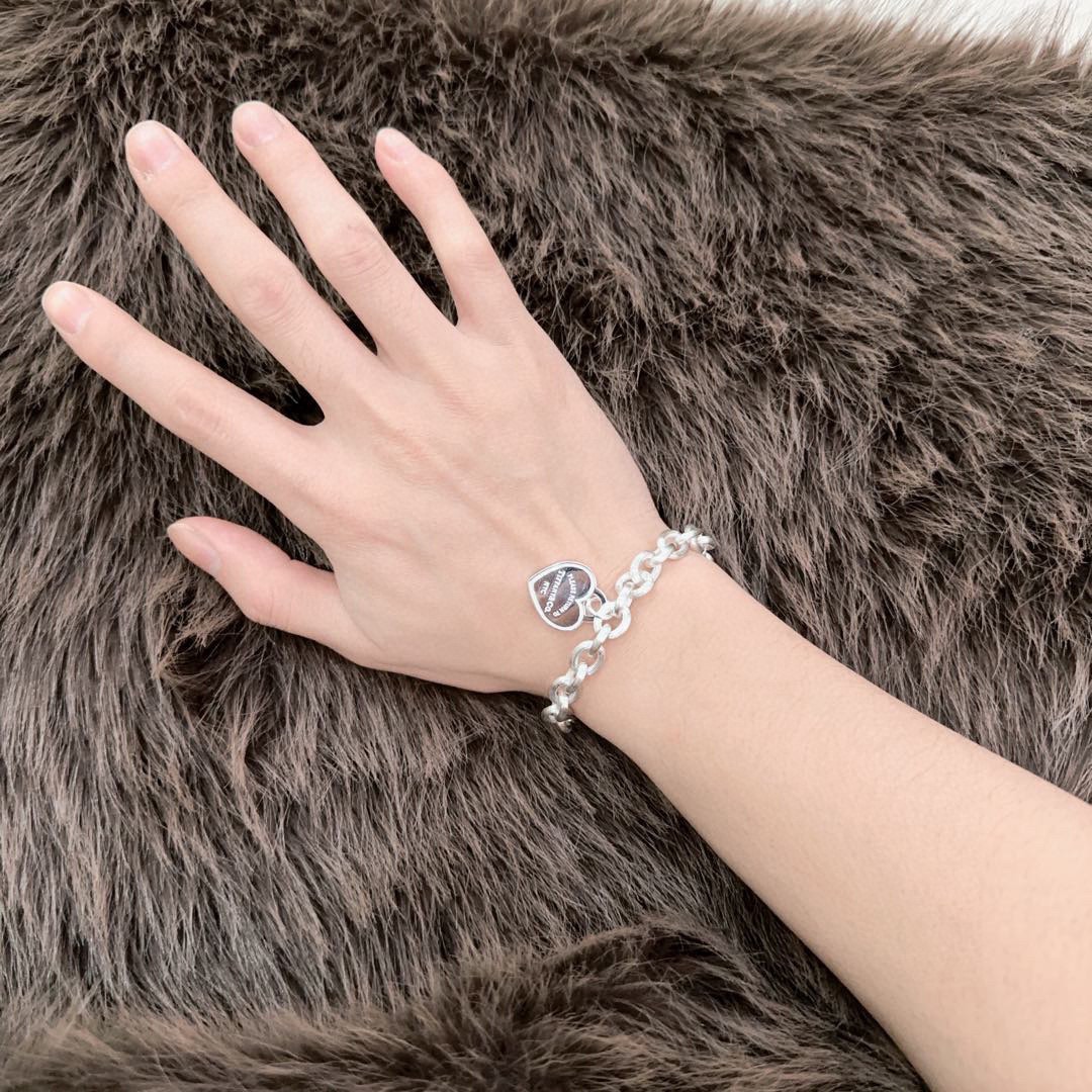 蒂芙尼手链🩵 TIFFNY&CO. 专柜精工银版本 明星同款 复古做旧风 原版复刻 纯手工打造 ～正品开