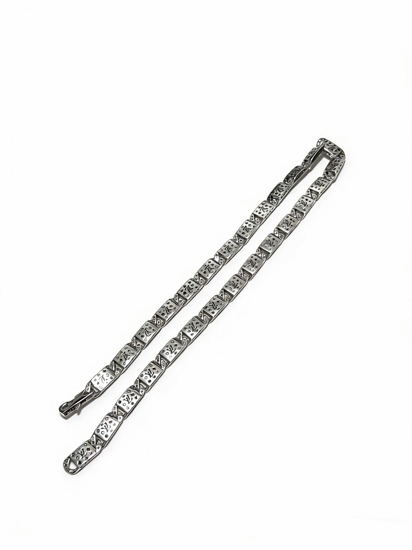 路易威登 LV项链🇷🇼原单货🇷🇼专柜新款开模复古潮流时尚必备 男女均可佩戴 情侣款同款 摇滚朋克泰银风格