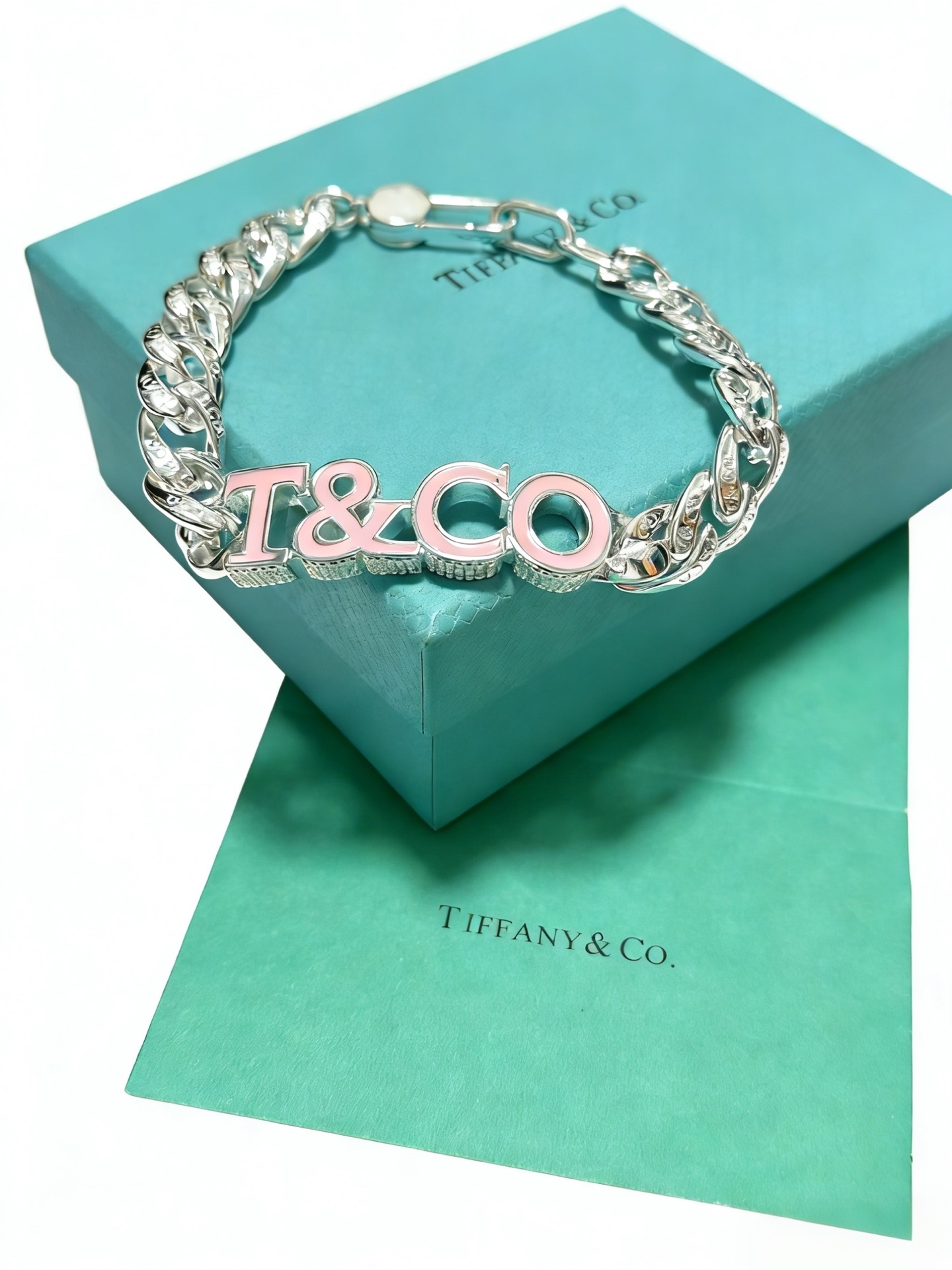 蒂芙尼手链🩵 TIFFNY&CO. 专柜精工银版本 明星同款 复古做旧风 原版复刻 纯手工打造 ～正品开