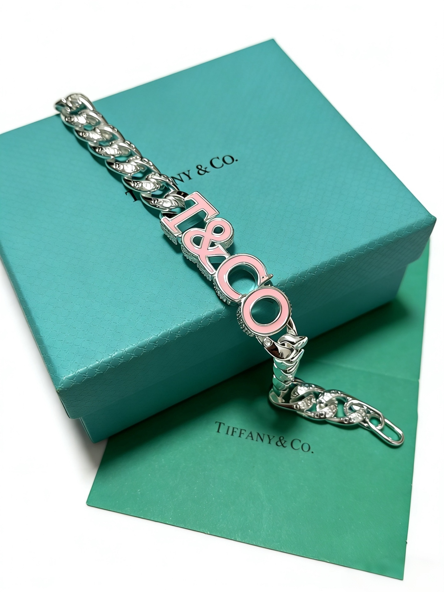 蒂芙尼手链🩵 TIFFNY&CO. 专柜精工银版本 明星同款 复古做旧风 原版复刻 纯手工打造 ～正品开