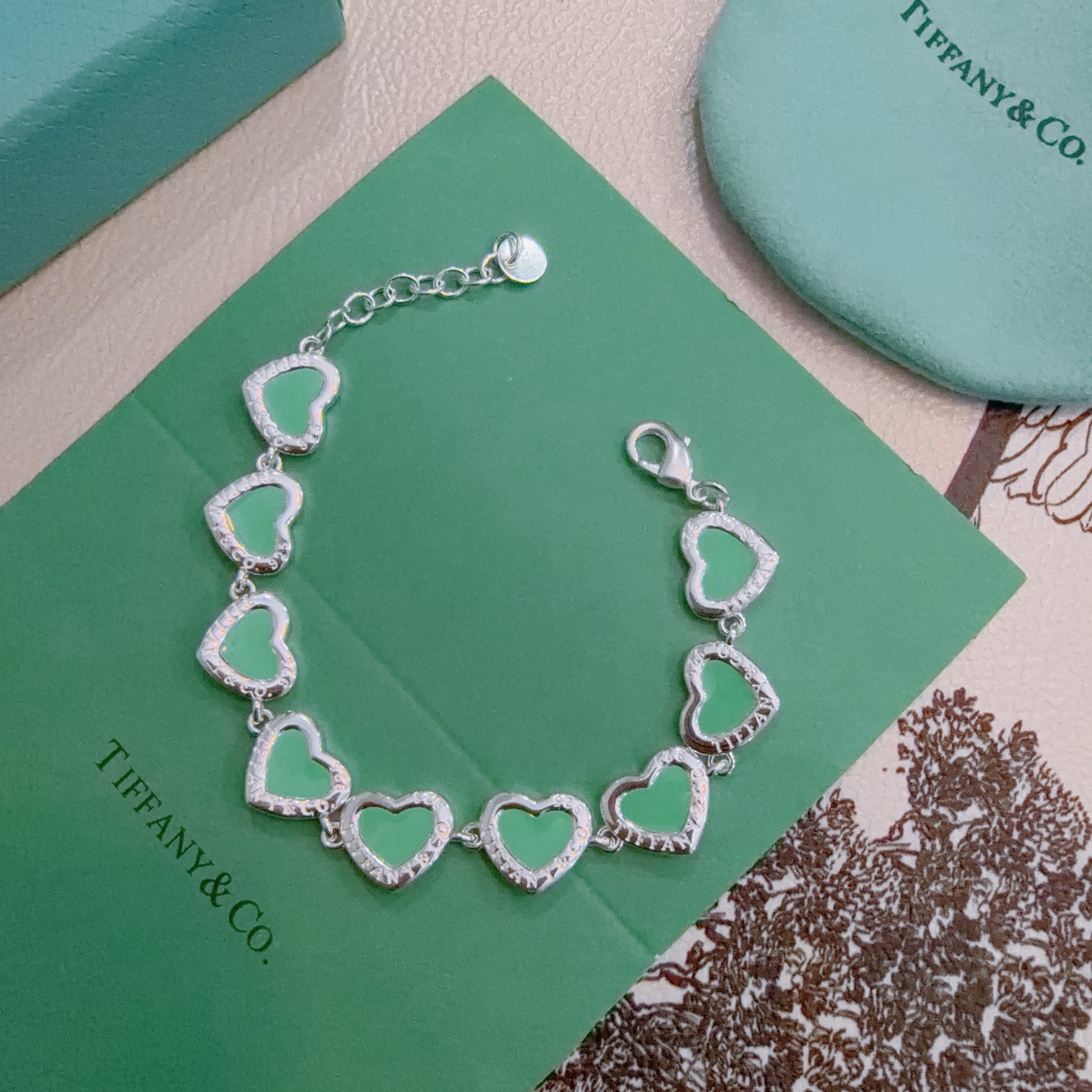 蒂芙尼手链🩵 TIFFNY&CO. 专柜精工银版本手链 明星同款 复古做旧风 原版复刻 纯手工打造 ～正