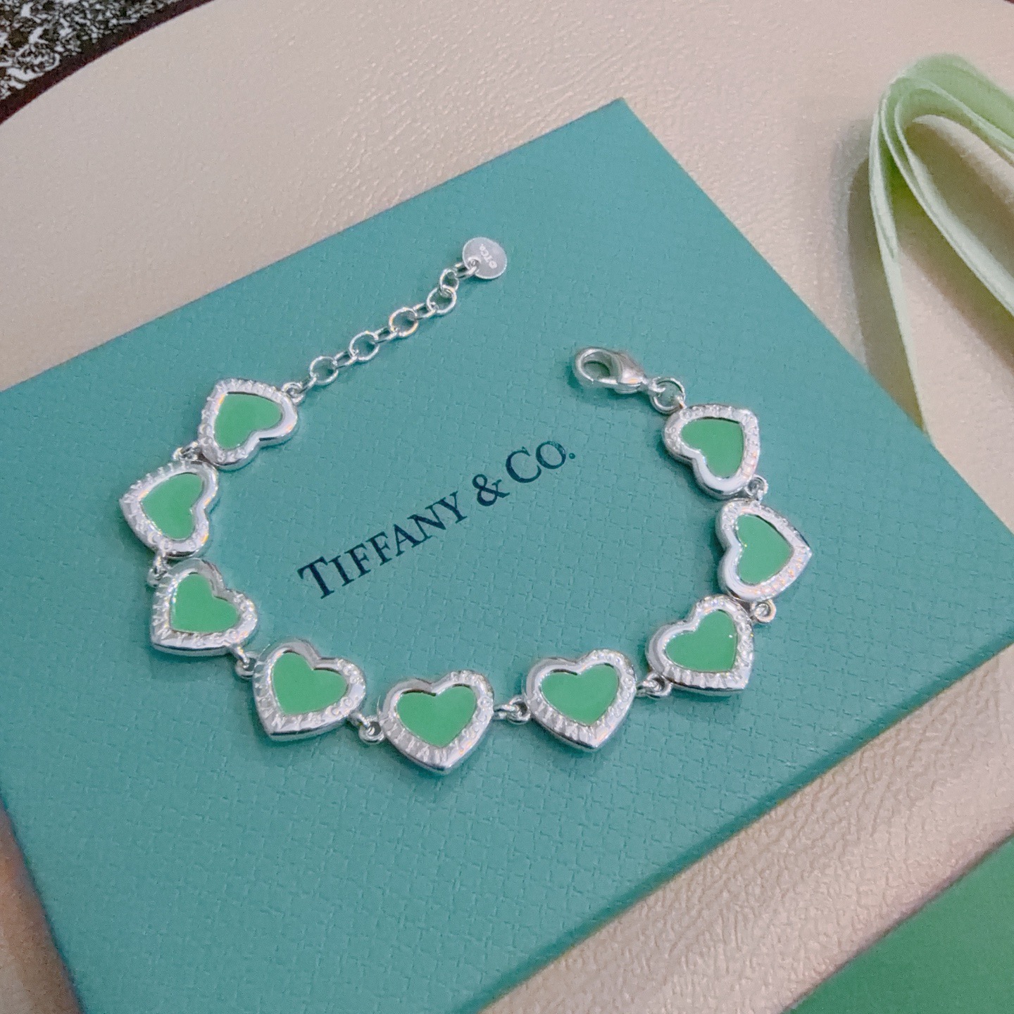 蒂芙尼手链🩵 TIFFNY&CO. 专柜精工银版本手链 明星同款 复古做旧风 原版复刻 纯手工打造 ～正