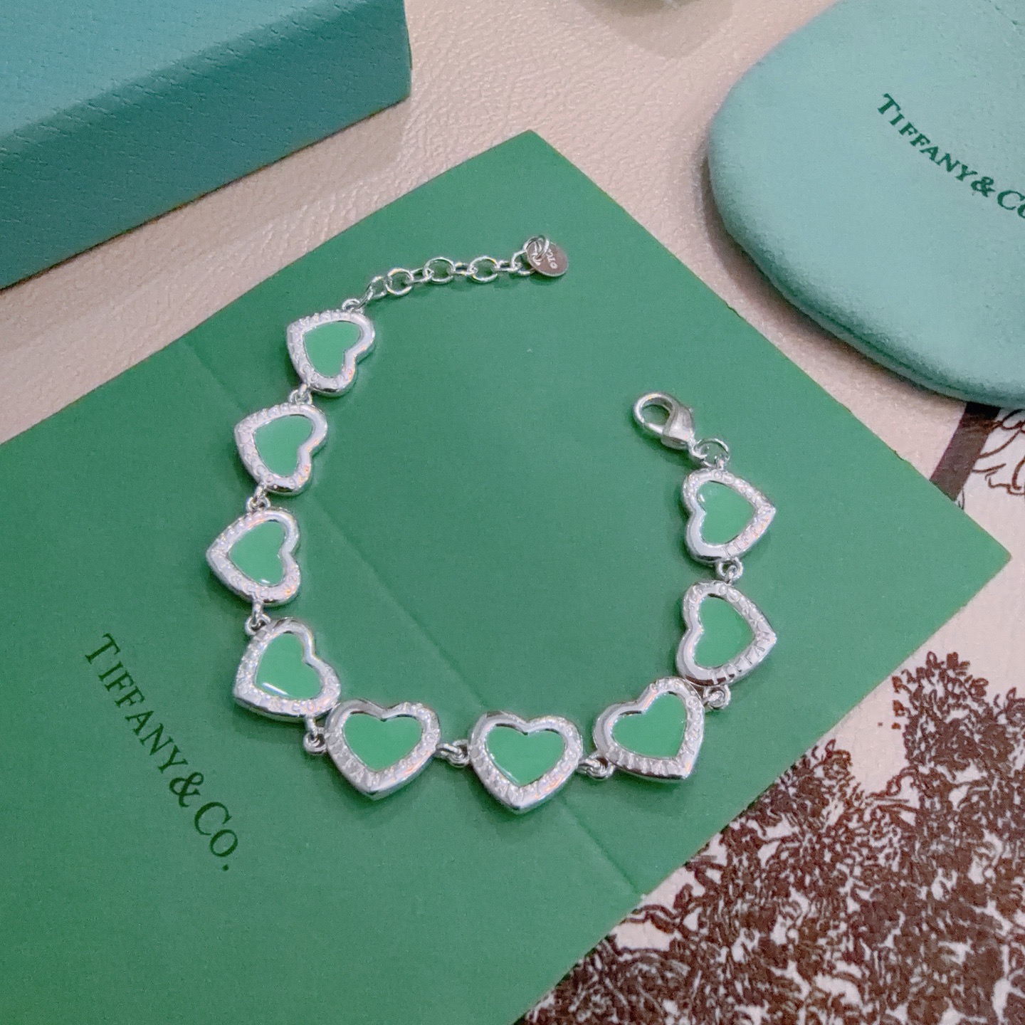 蒂芙尼手链🩵 TIFFNY&CO. 专柜精工银版本手链 明星同款 复古做旧风 原版复刻 纯手工打造 ～正