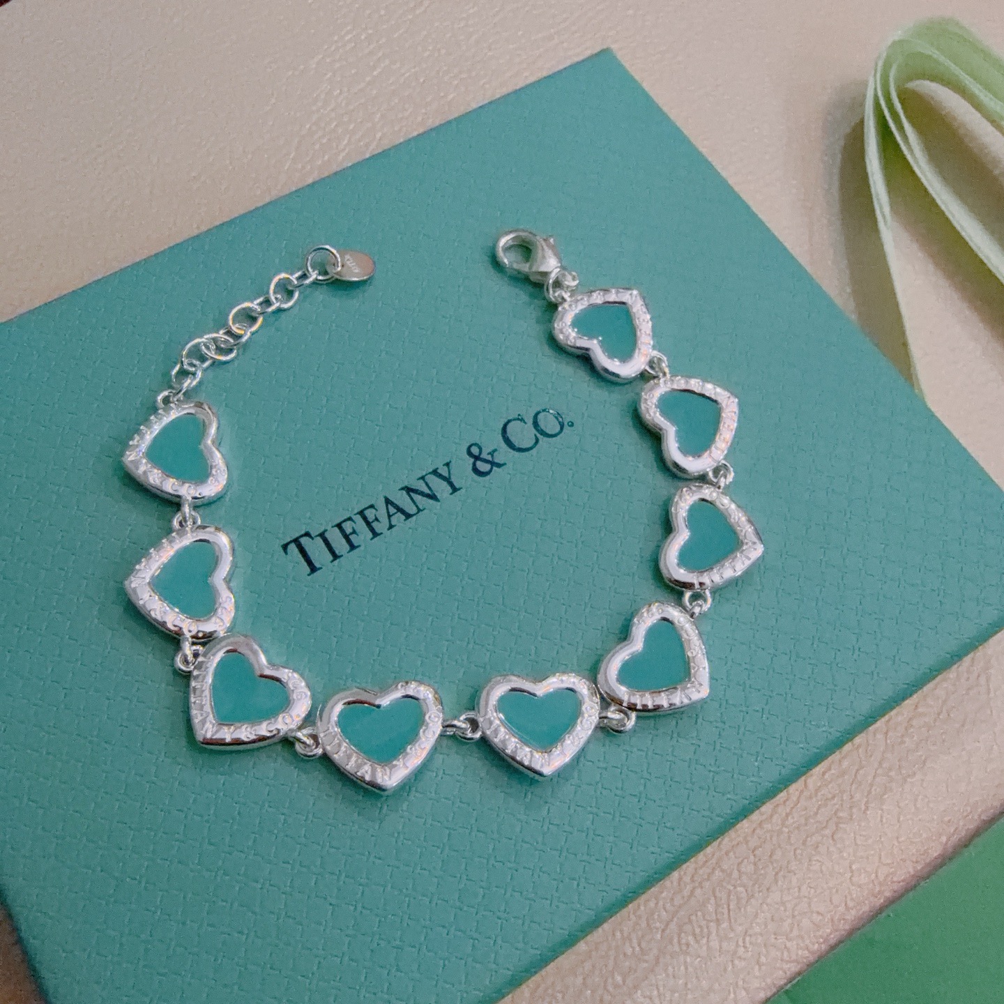 蒂芙尼手链🩵 TIFFNY&CO. 专柜精工银版本手链 明星同款 复古做旧风 原版复刻 纯手工打造 ～正