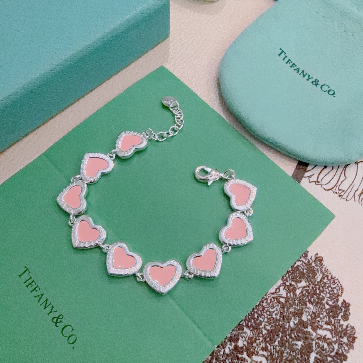 蒂芙尼手链🩵 TIFFNY&CO. 专柜精工银版本手链 明星同款 复古做旧风 原版复刻 纯手工打造 ～正