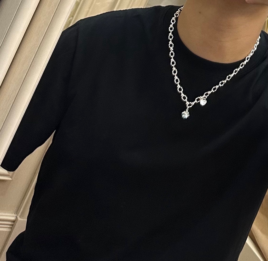 正品新款蒂芙尼项链🩵 TIFFNY&CO. 专柜精工银版本 明星同款 复古做旧风 原版复刻 纯手工打造 