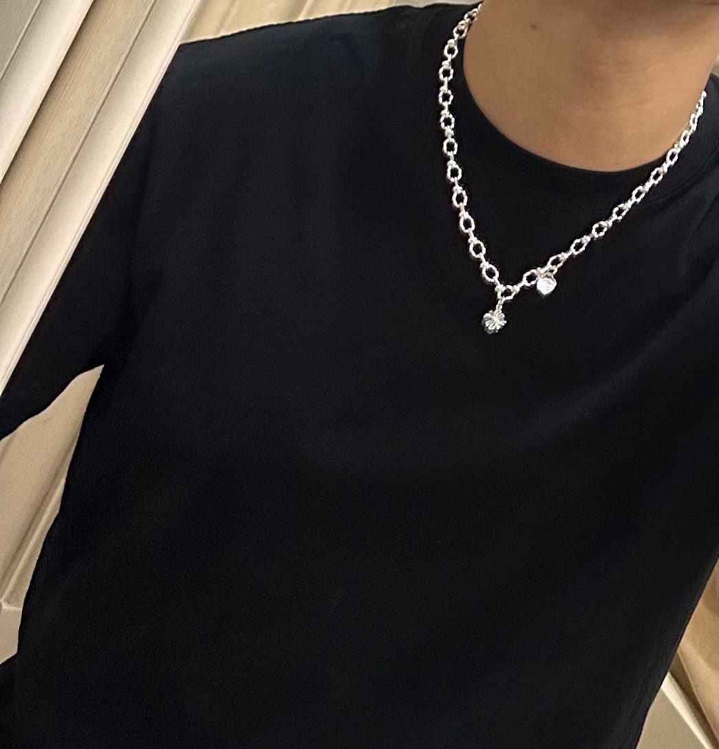 正品新款蒂芙尼项链🩵 TIFFNY&CO. 专柜精工银版本 明星同款 复古做旧风 原版复刻 纯手工打造 