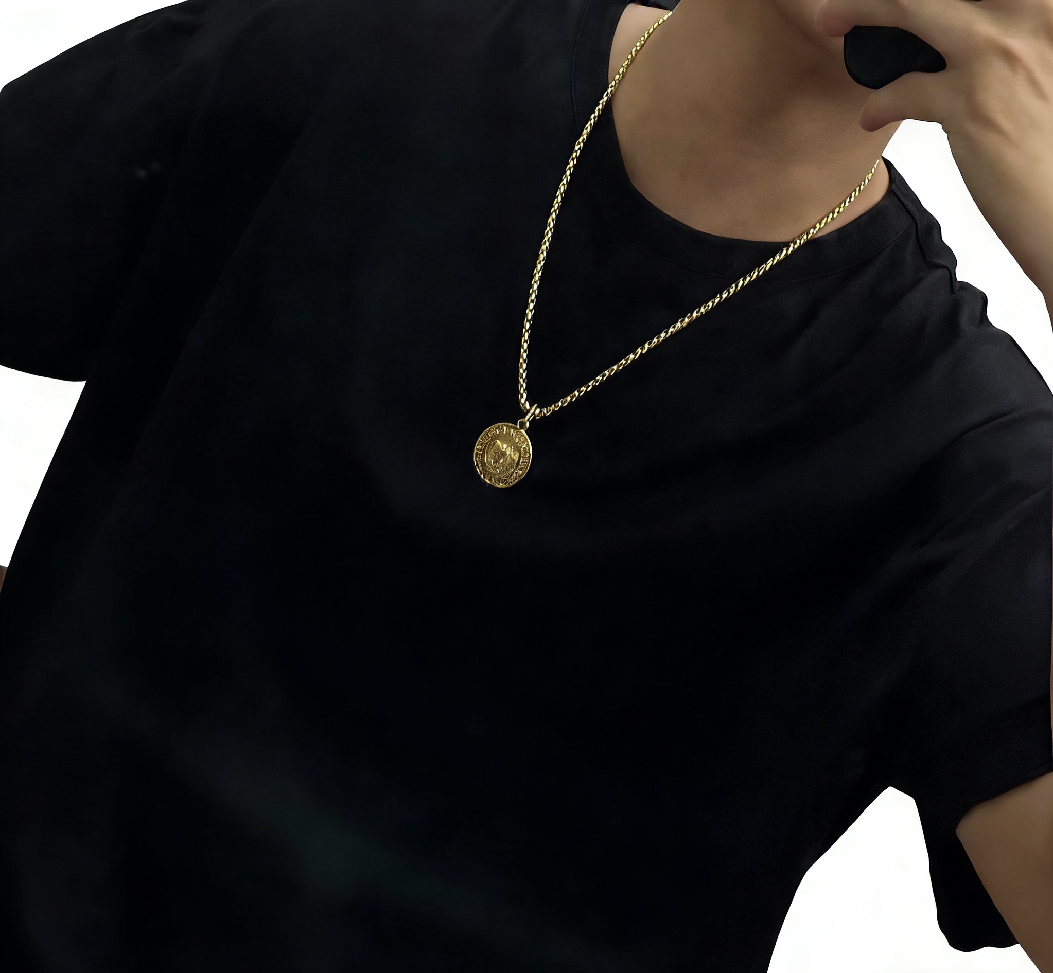 高品质范思哲项链美杜莎头像原单货专柜新款开模复古潮流时尚必备 男女均可佩戴 情侣款同款 摇滚朋克泰银风格