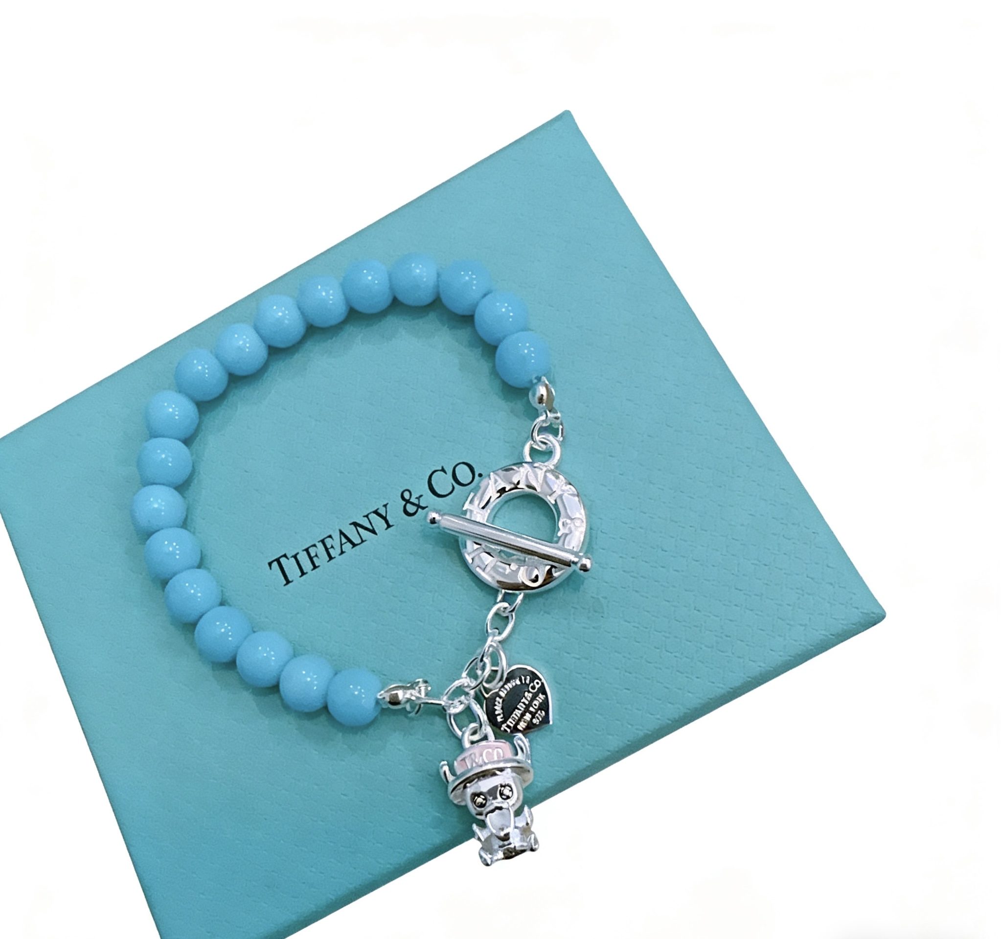 蒂芙尼手链🩵 TIFFNY&CO. 专柜精工银版本 明星同款 复古做旧风 原版复刻 纯手工打造 ～正品开