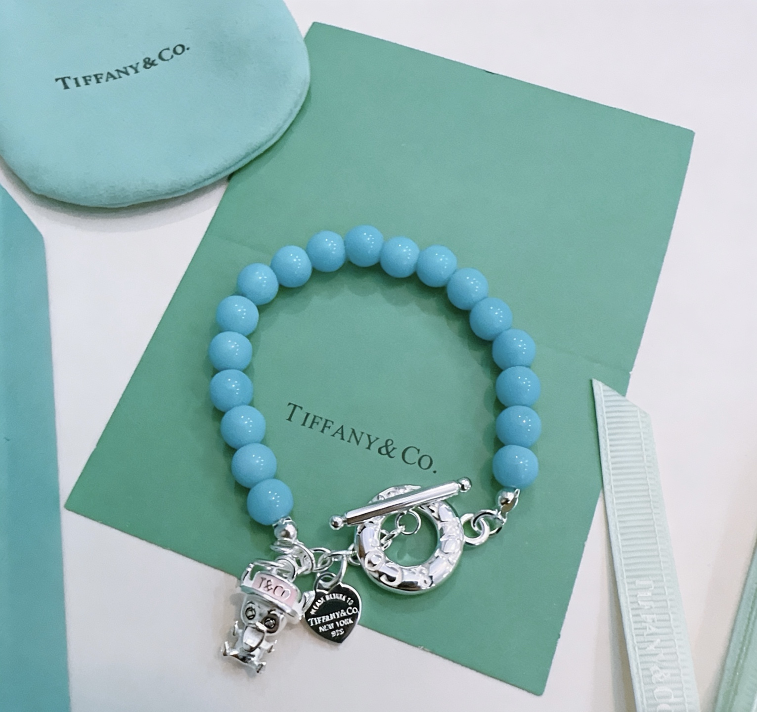 蒂芙尼手链🩵 TIFFNY&CO. 专柜精工银版本 明星同款 复古做旧风 原版复刻 纯手工打造 ～正品开