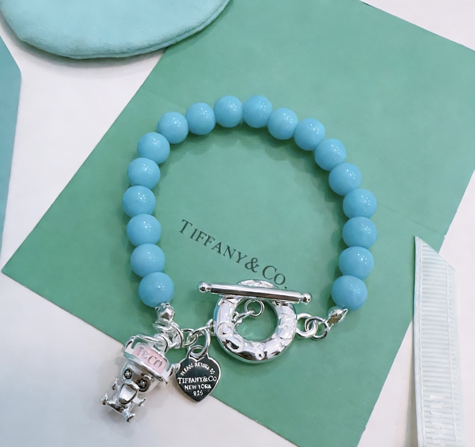 蒂芙尼手链🩵 TIFFNY&CO. 专柜精工银版本 明星同款 复古做旧风 原版复刻 纯手工打造 ～正品开