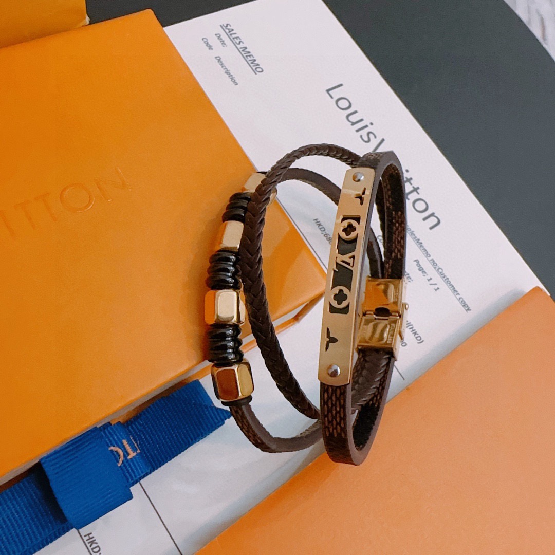 Louis Vuitton 高品质LV路易威登牛皮手绳手链