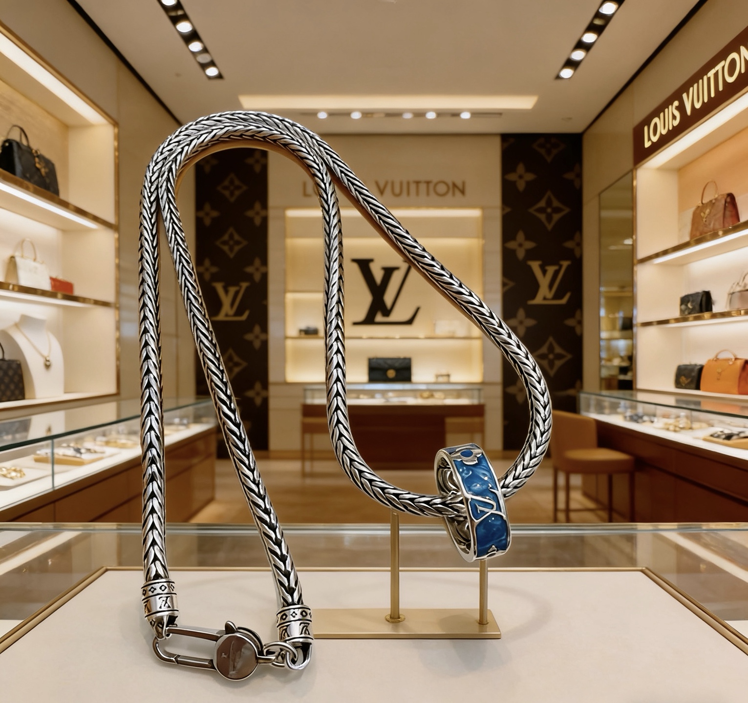 NO:724905,LV Louis Vuitton necklace original single goods counter new open mold retro trendy fashion must-have. Can be worn by both men and women. The same style for couples. Rock punk Thai silver style. Retro elements. Trendy and versatile. The same necklace from the official website. The latest chain has a higher grade. Star classic necklace series retro silver necklace. The chain length is 60 cm and the length can be changed. The details are distressed. Non-market glossy version. This model has been on the market. This is a hot-selling model in LV. It goes well with trendy clothes, jewelry boutiques, louis vuitton, louis  vuitton,necklace19860909LV路易威登项链原单货专柜新款开模复古潮流时尚必备 男女均可佩戴 情侣款同款 摇滚朋克泰银风格 复古元素 潮流百搭 官网同款项链最新款链条档次更高明星经典款项链系列复古银项链 链长60厘米可改长度 细节对版做旧处理 非市面亮面版型 这款一直在出 LV里面热卖款 非常好搭配潮流衣服,饰品精品,louis vuitton,louis vuitton,necklace,Jewelry