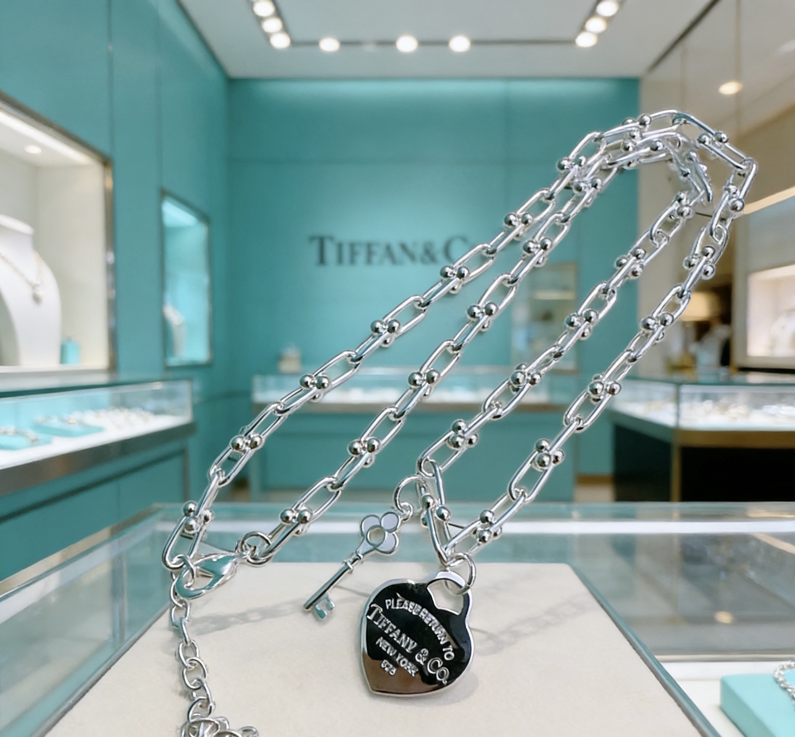 蒂芙尼🩵 TIFFNY&CO. 专柜精工银版本 明星同款 复古做旧风 原版复刻 纯手工打造 ～正品开模💝