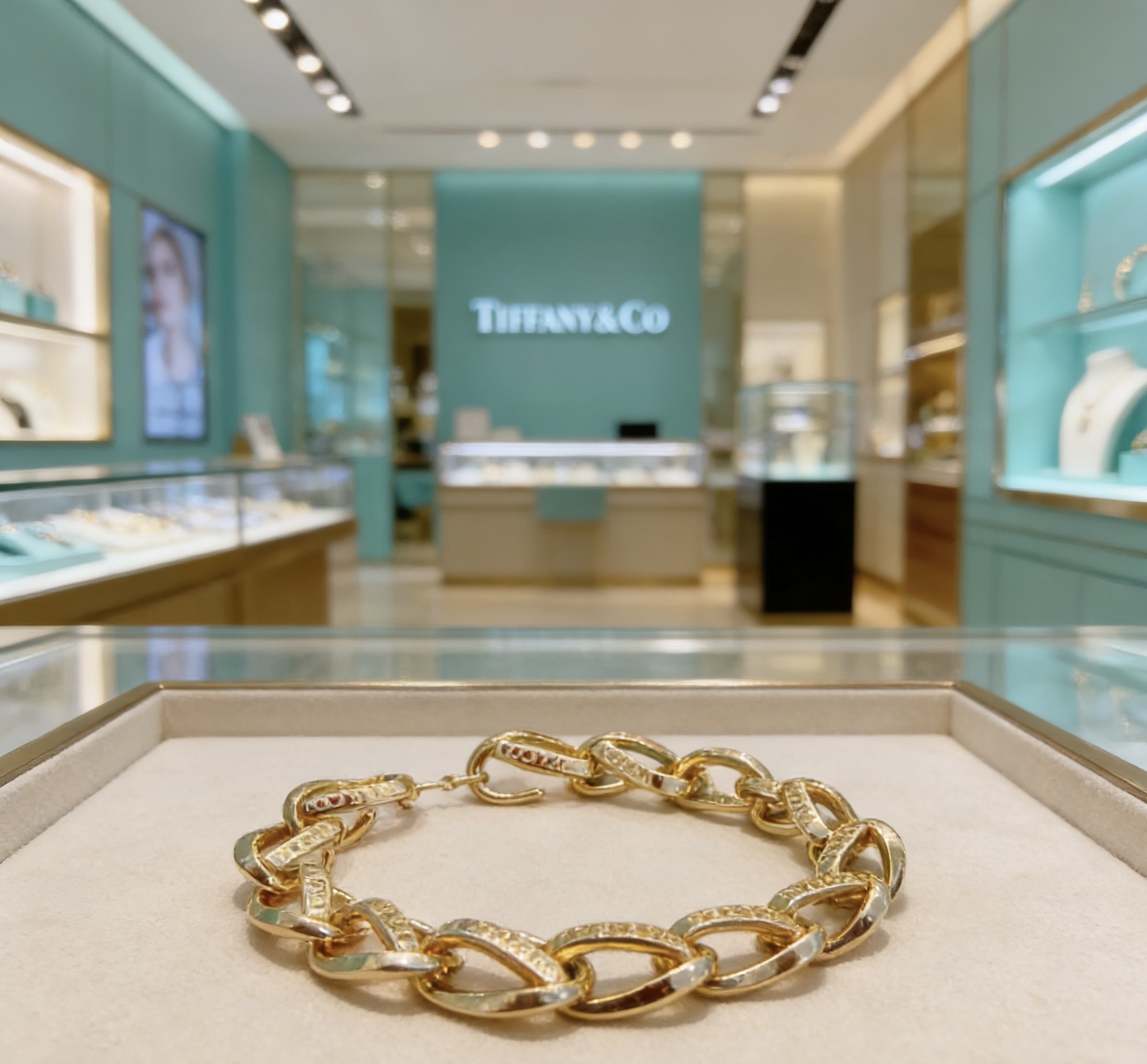 蒂芙尼手链🩵 TIFFNY&CO. 专柜精工银版本 明星同款 复古做旧风 原版复刻 纯手工打造 ～正品开