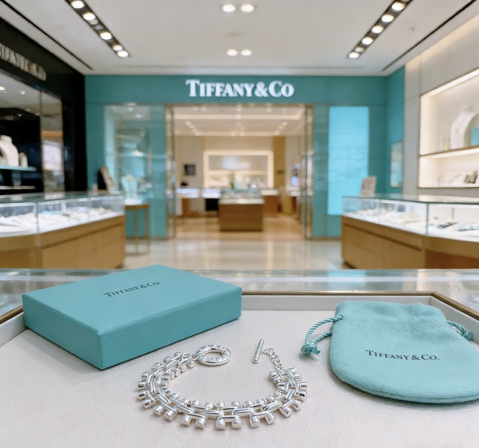 蒂芙尼🩵 TIFFNY&CO. 专柜精工银版本手链 明星同款 复古做旧风 原版复刻 纯手工打造 ～正品开