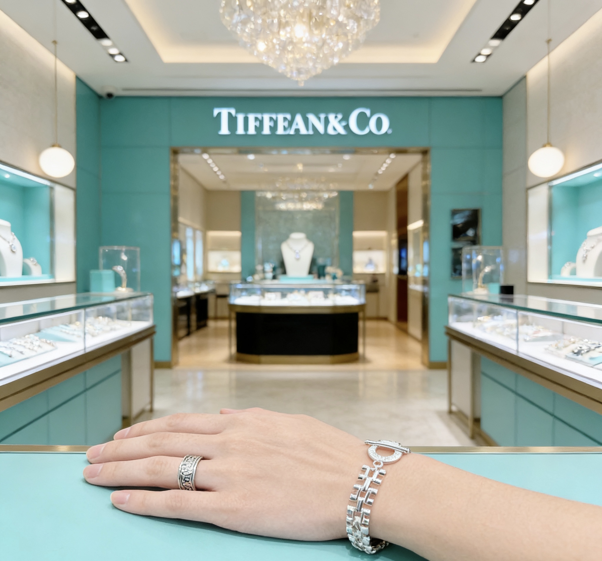 蒂芙尼🩵 TIFFNY&CO. 专柜精工银版本手链 明星同款 复古做旧风 原版复刻 纯手工打造 ～正品开