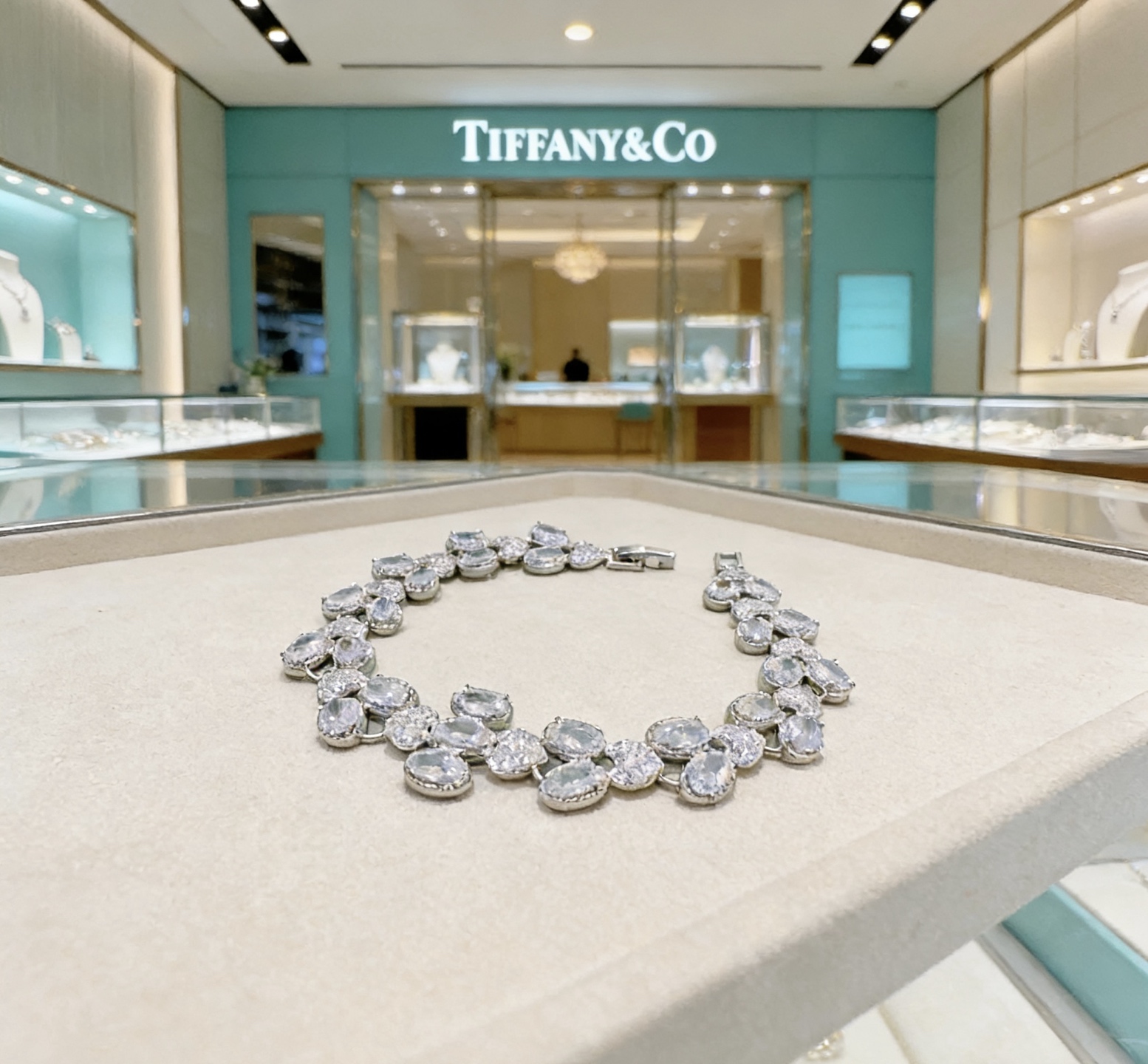 独家订制 ✨Tiff 蒂芙尼手链纪念款 花絮 马眼 手链 💘采用高碳钻 💎 顶级亚金材质镶嵌 铂金镶钻设